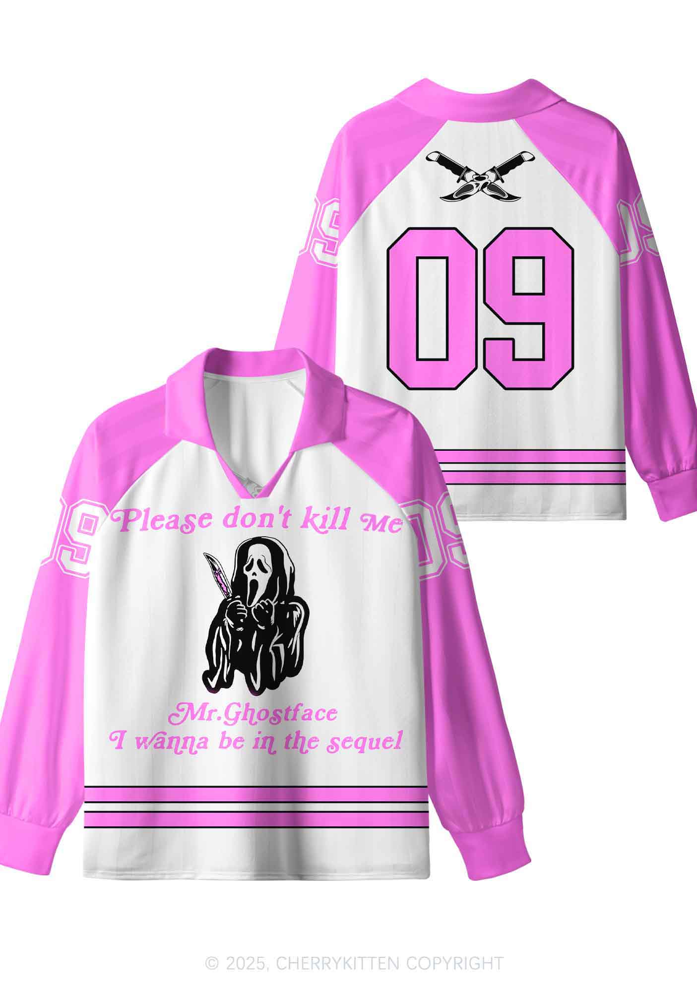 Custom Halloween Dont Kill Me Y2K Long Sleeve Sport Jersey Shirts Cherrykitten - Image 3