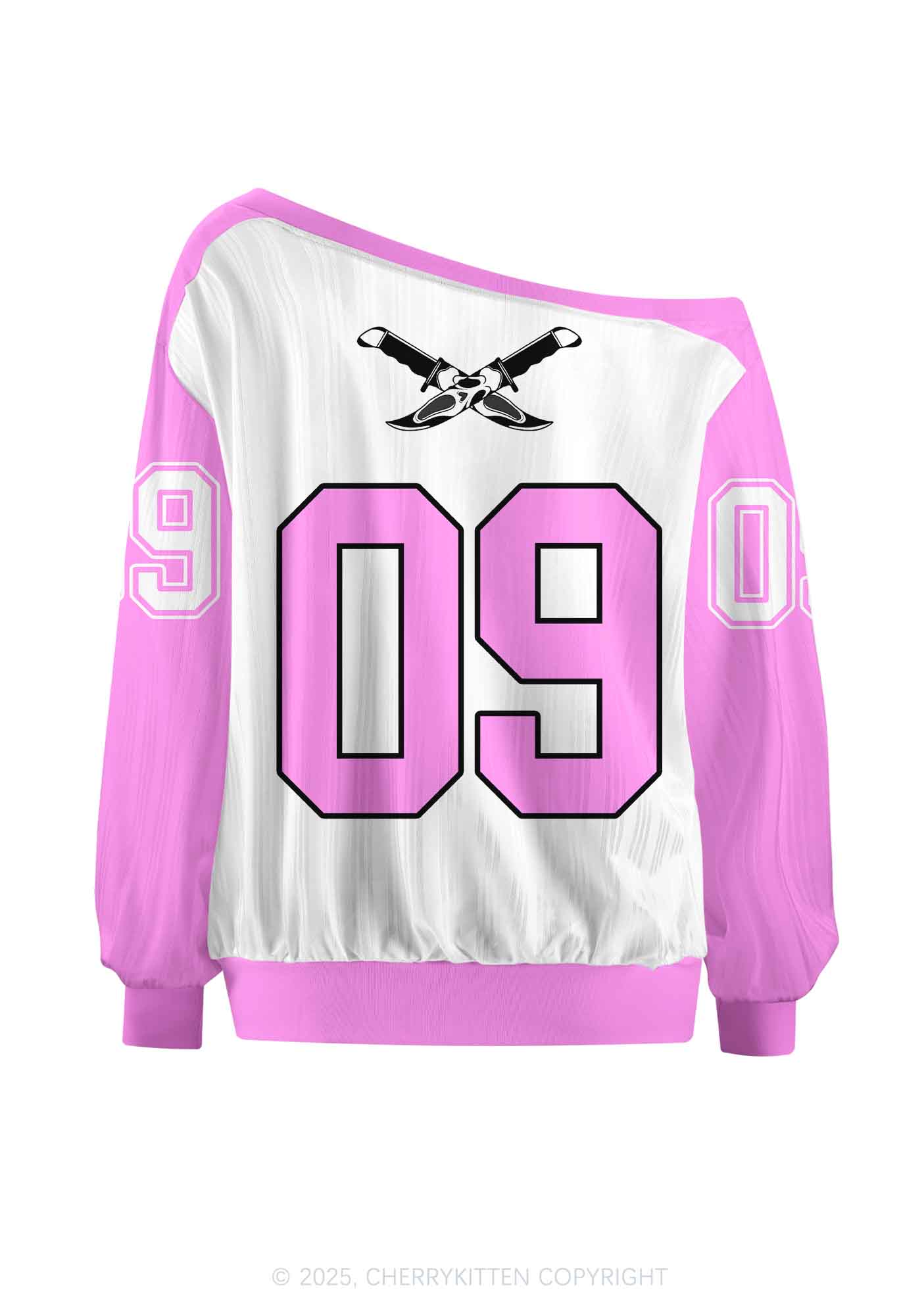 Custom Halloween Dont Kill Me Y2K Off Shoulder Long Sleeve Sport Jersey Shirts Cherrykitten - Image 2