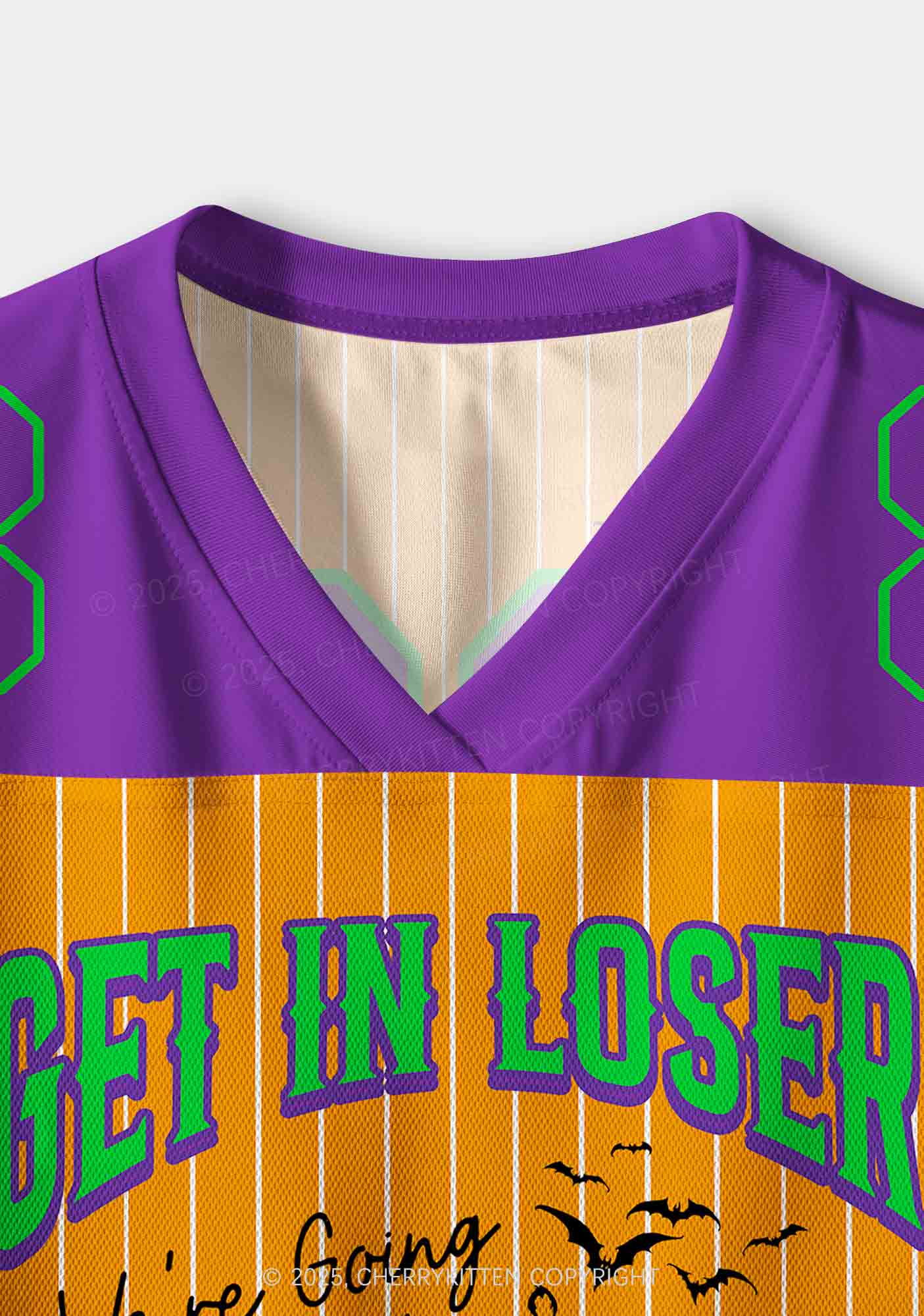 Custom Halloween Get In Loser Y2K Crop Sport Jersey Shirts Cherrykitten - Image 3