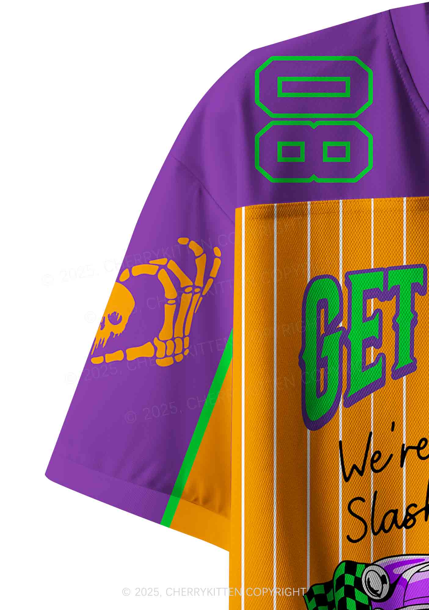 Custom Halloween Get In Loser Y2K Crop Sport Jersey Shirts Cherrykitten - Image 5