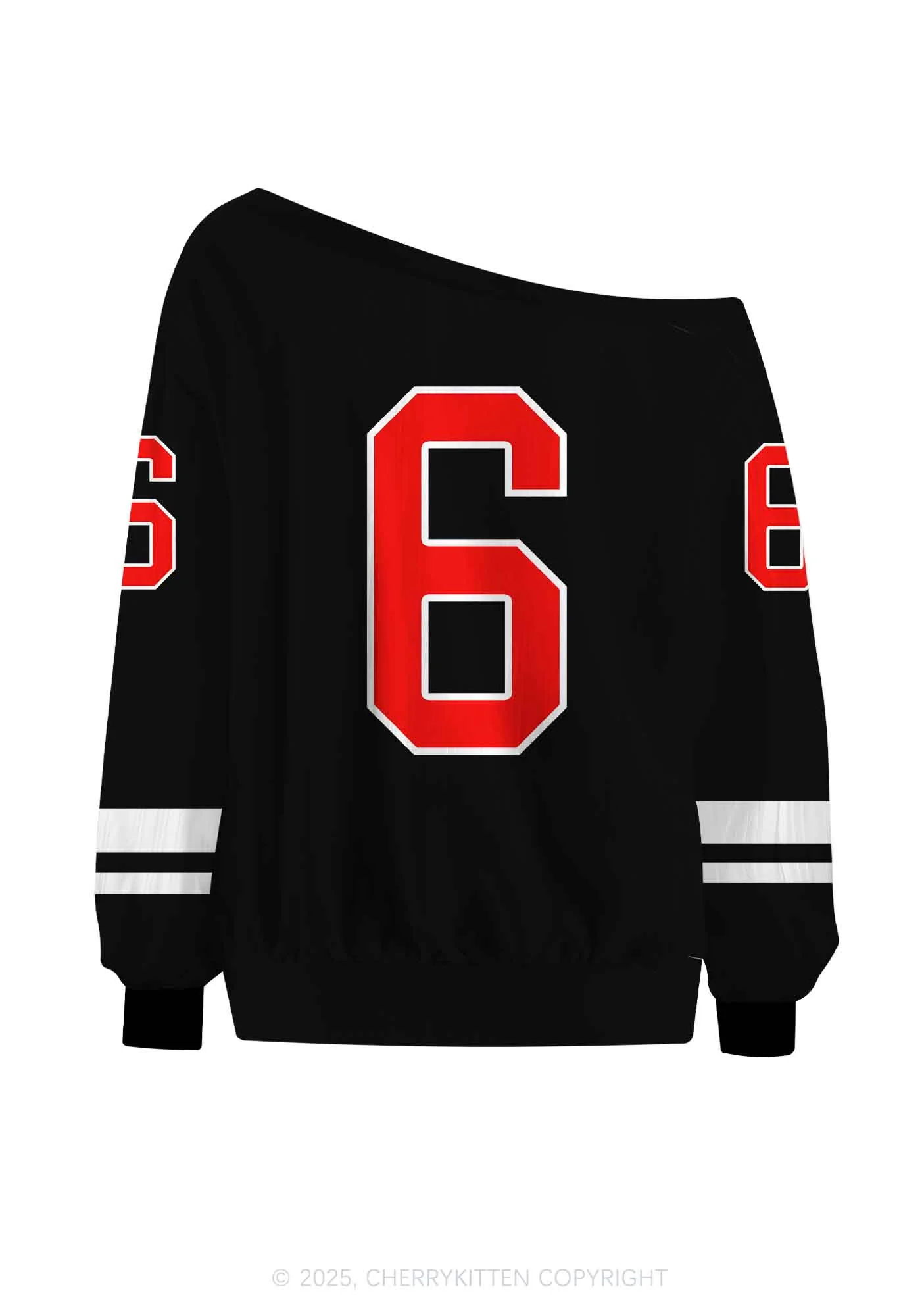 Custom Halloween Ghost Knife Y2K Off Shoulder Long Sleeve Sport Jersey Shirts Cherrykitten - Image 2
