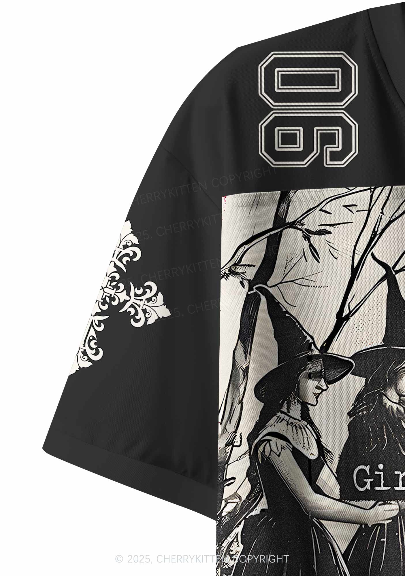Custom Halloween Girls Will Be Girls Y2K Crop Sport Jersey Shirts Cherrykitten - Image 6