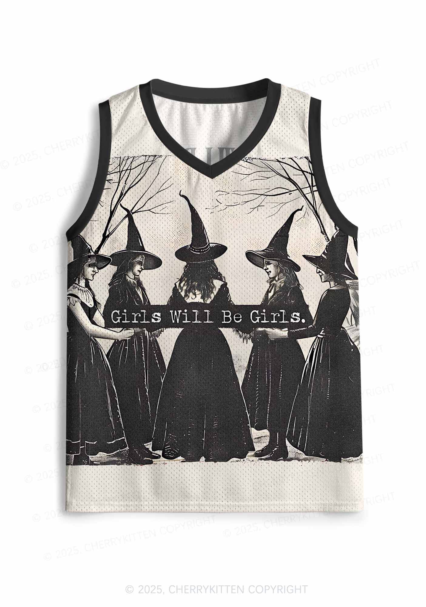 Custom Halloween Girls Will Be Girls Y2K Sport Jersey Tank Cherrykitten - Image 2