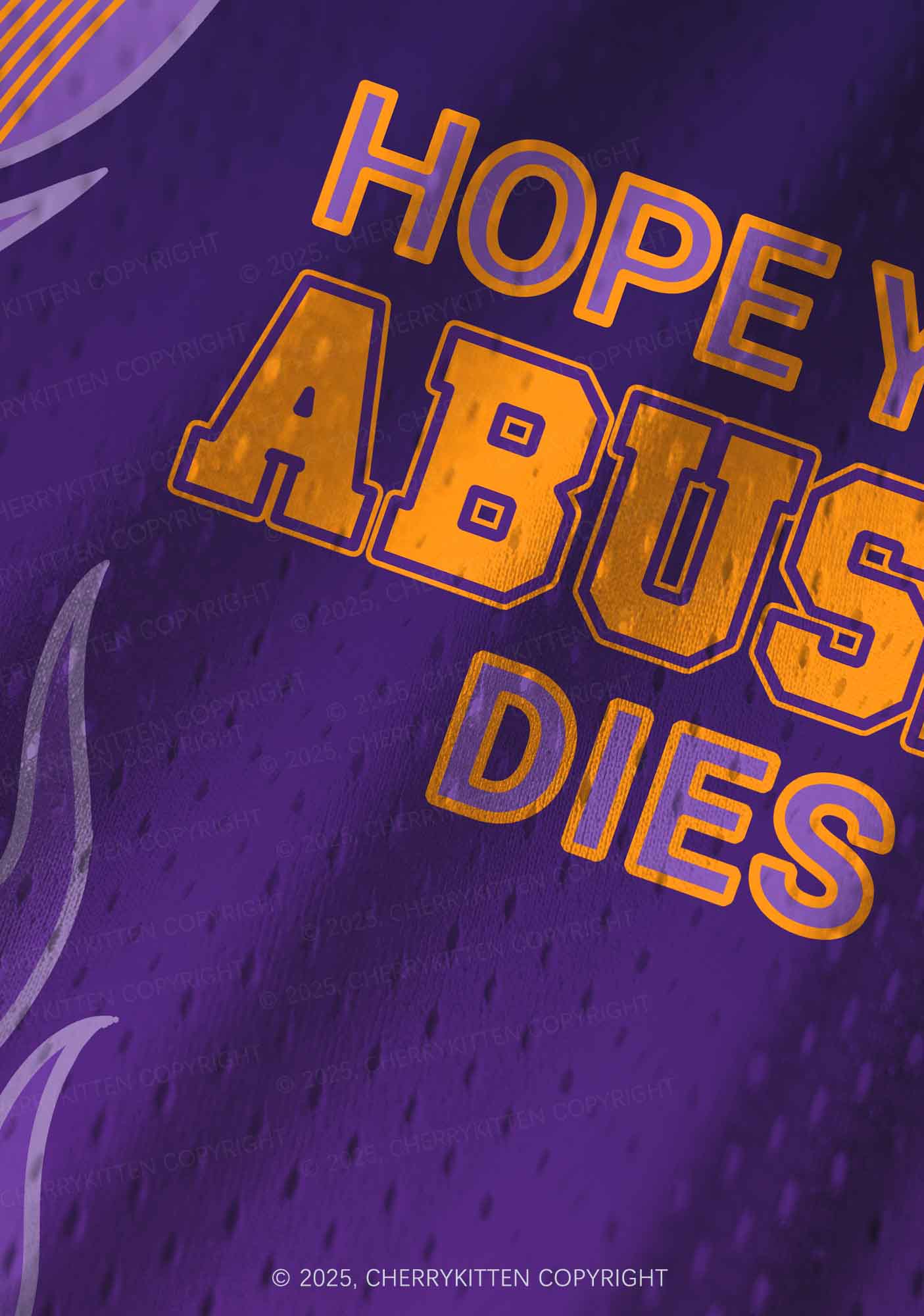 Custom Halloween Hope Your Abuser Dies Y2K Sport Jersey Tank Cherrykitten - Image 3