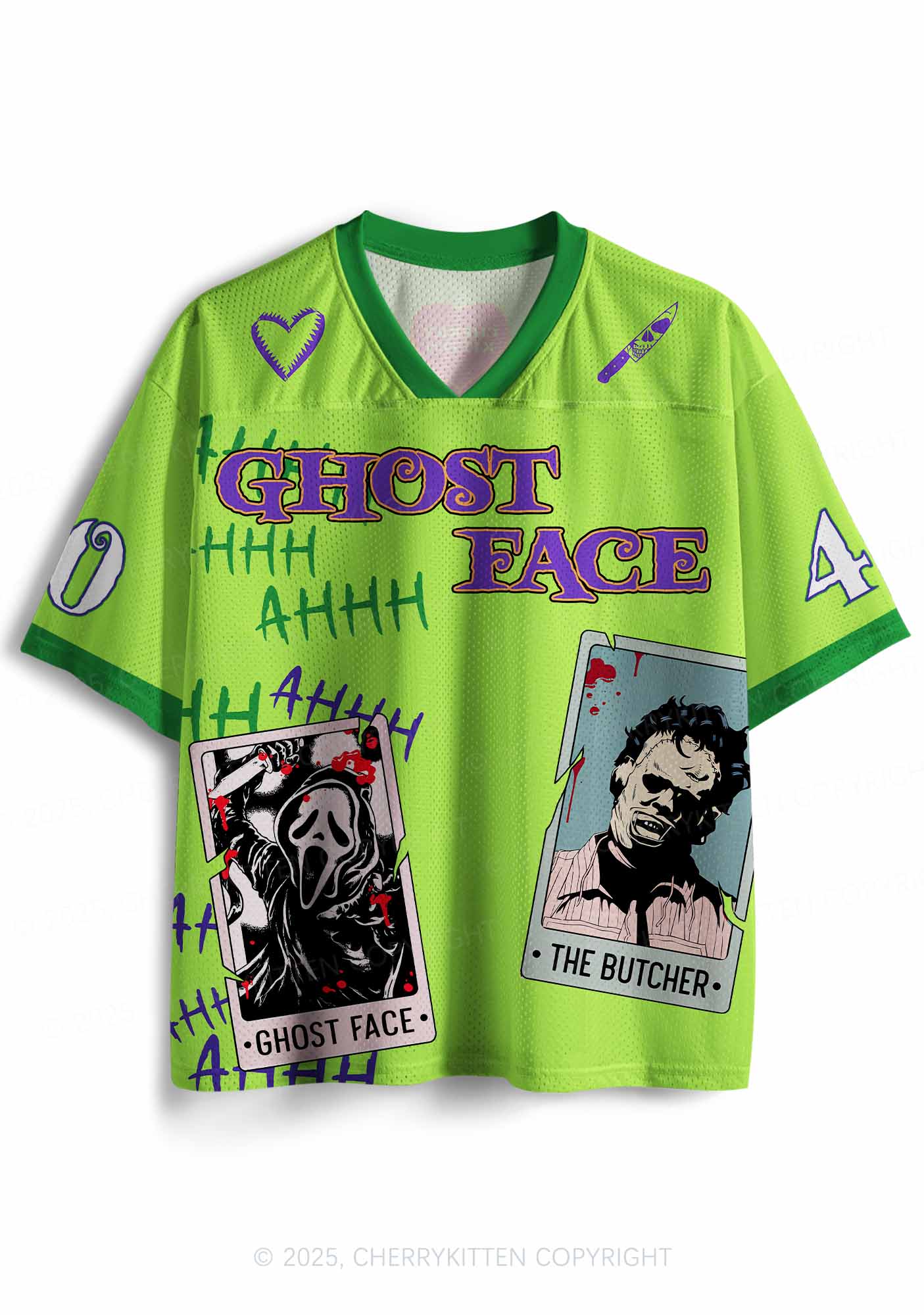 Custom Halloween Horror Card Y2K Sport Jersey Shirts Cherrykitten - Image 2