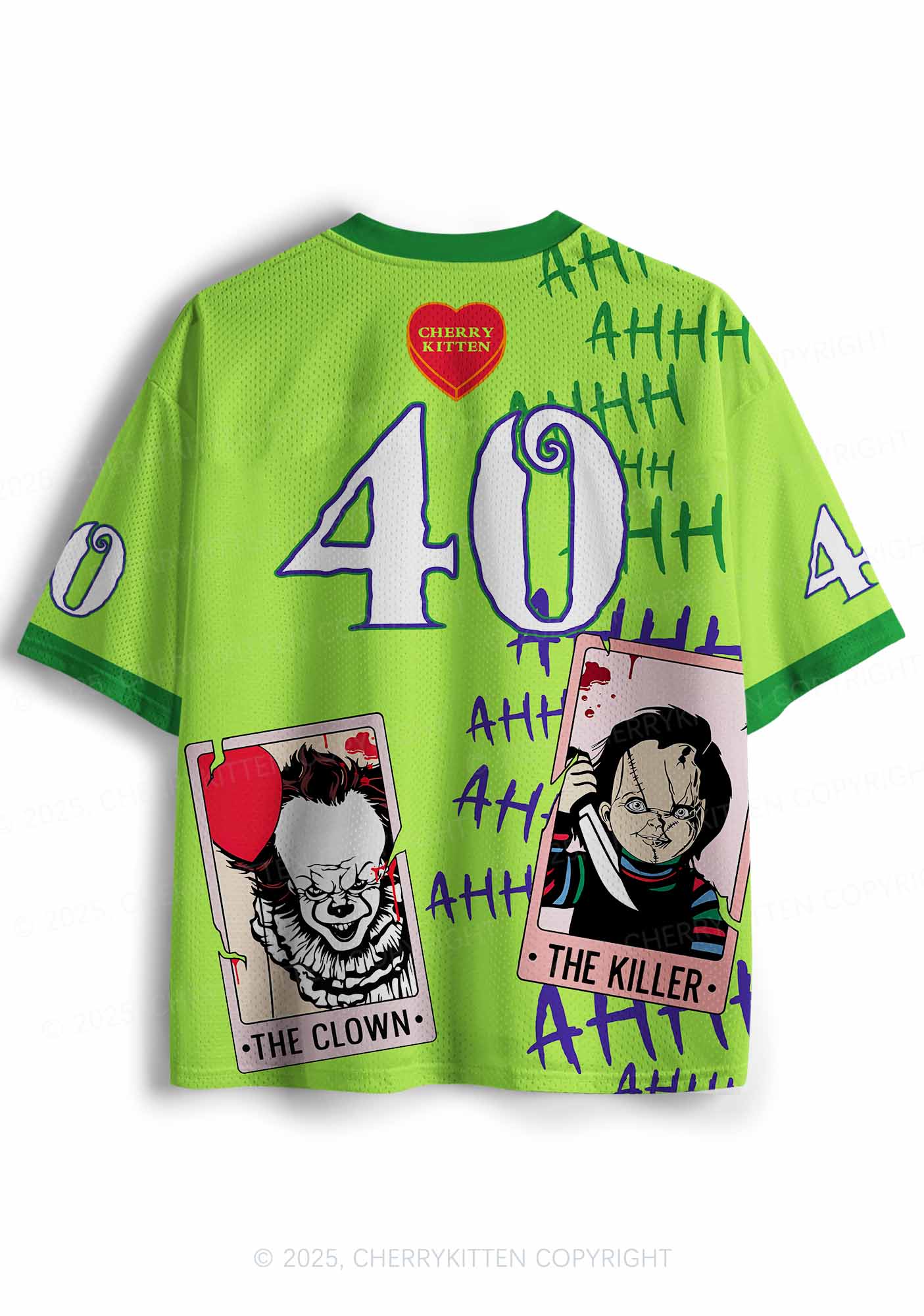 Custom Halloween Horror Card Y2K Sport Jersey Shirts Cherrykitten - Image 3