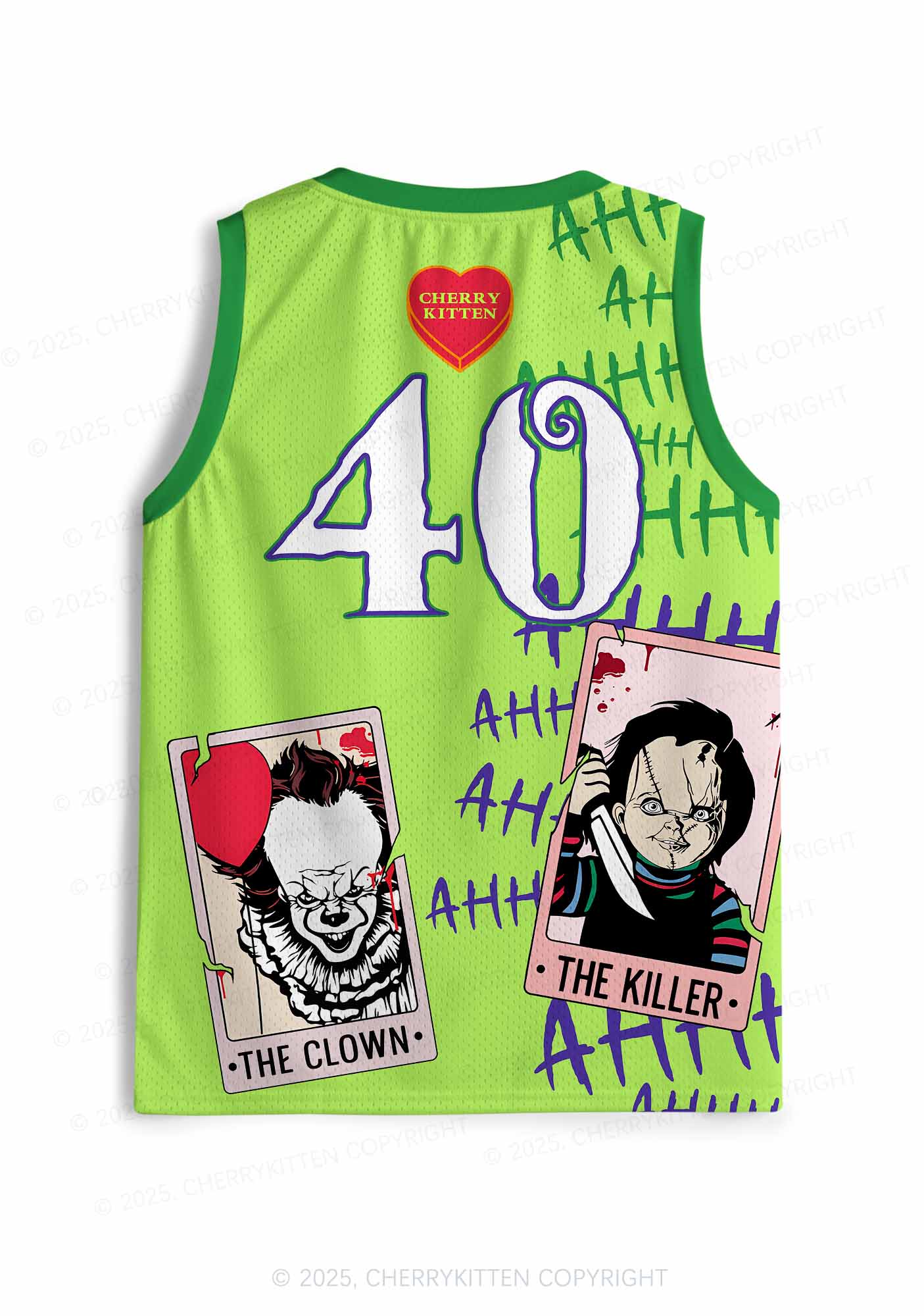 Custom Halloween Horror Card Y2K Sport Jersey Tank Cherrykitten - Image 3