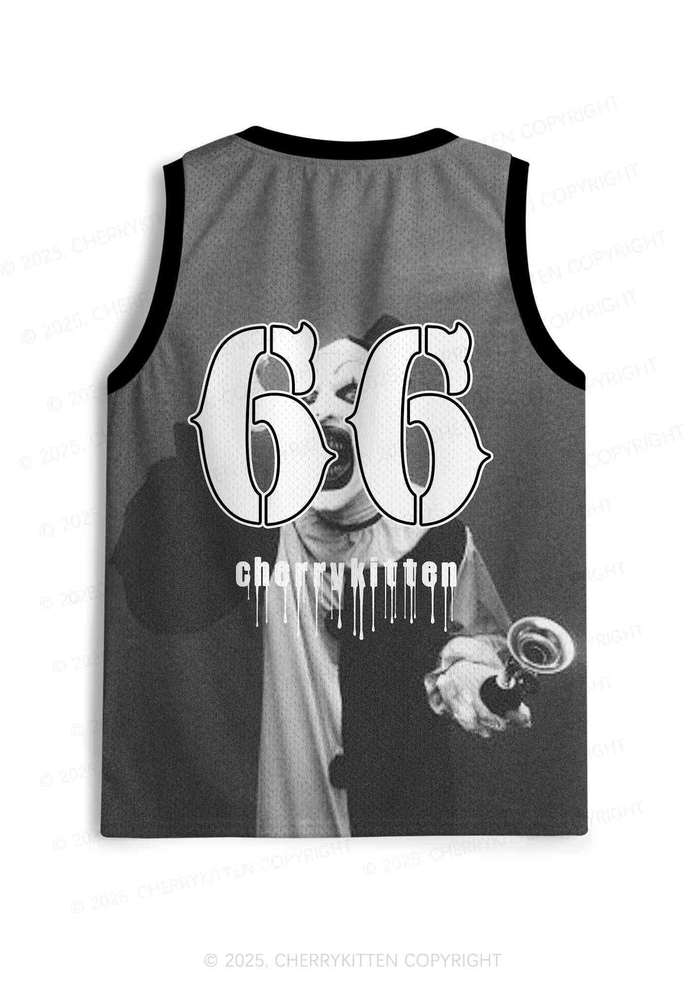 Custom Halloween Horror Clown Y2K Sport Jersey Tank Cherrykitten - Image 2