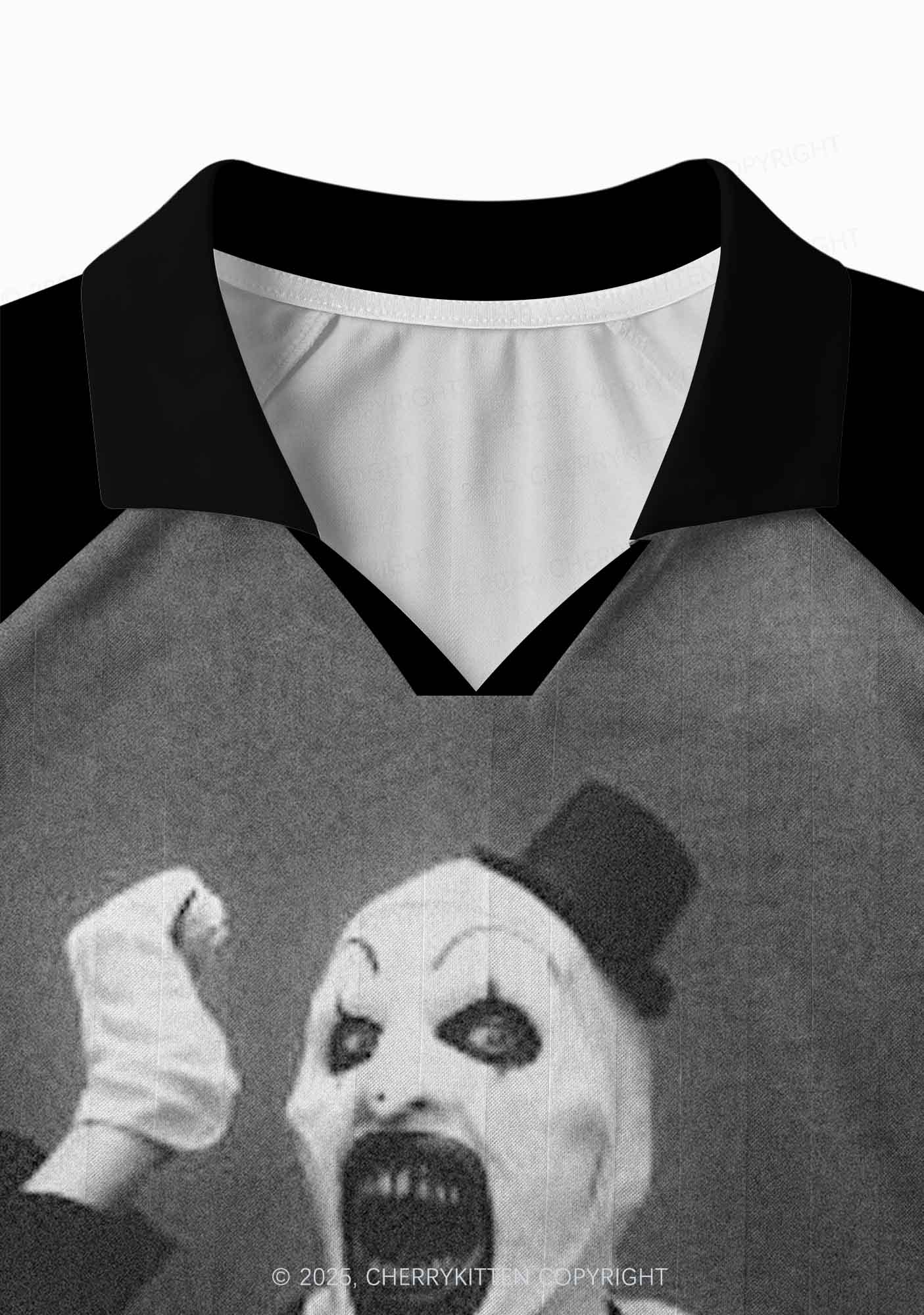 Custom Halloween Horror Clown Y2K Sport Long Sleeve Jersey Shirts Cherrykitten - Image 3