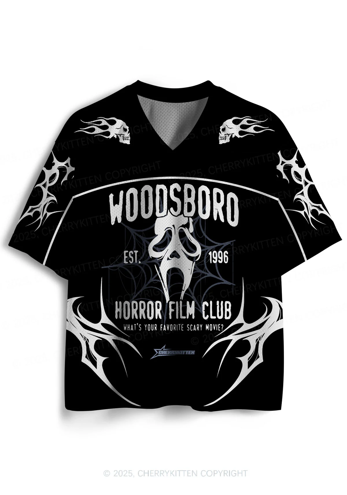 Custom Halloween Horror Film Club Y2K Sport Jersey Shirts Cherrykitten - Image 2