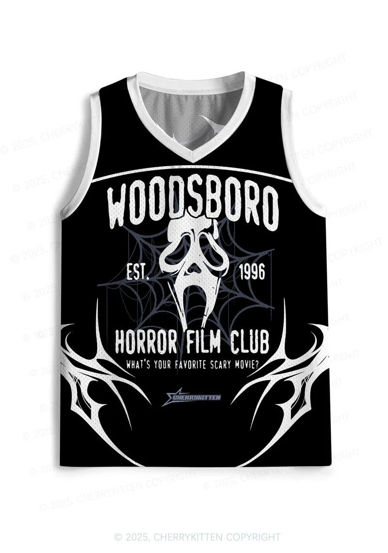 Custom Halloween Horror Film Club Y2K Sport Jersey Tank Cherrykitten - Image 2