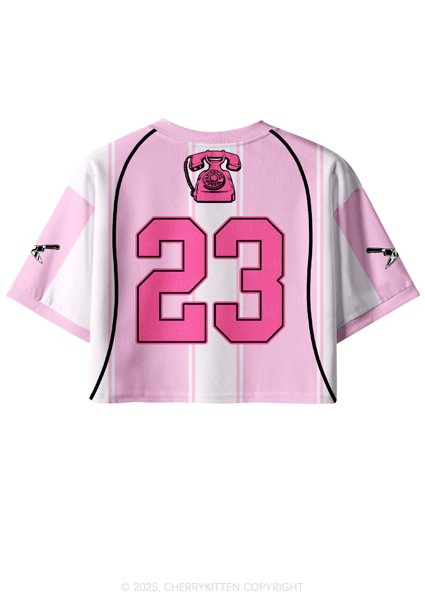 Custom Halloween Horror Hang Up Frist Y2K Crop Sport Jersey Shirts Cherrykitten - Image 2