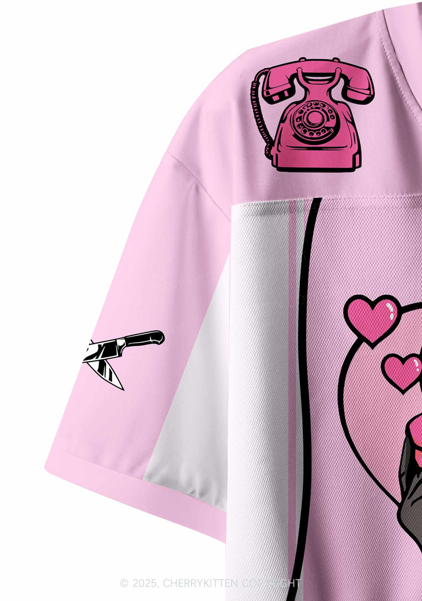 Custom Halloween Horror Hang Up Frist Y2K Crop Sport Jersey Shirts Cherrykitten - Image 5