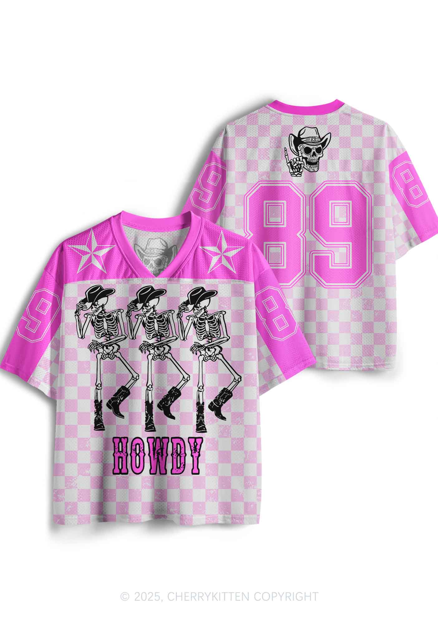 Custom Halloween Howdy Dancing Skeletons Y2K Sport Jersey Shirts Cherrykitten - Image 3