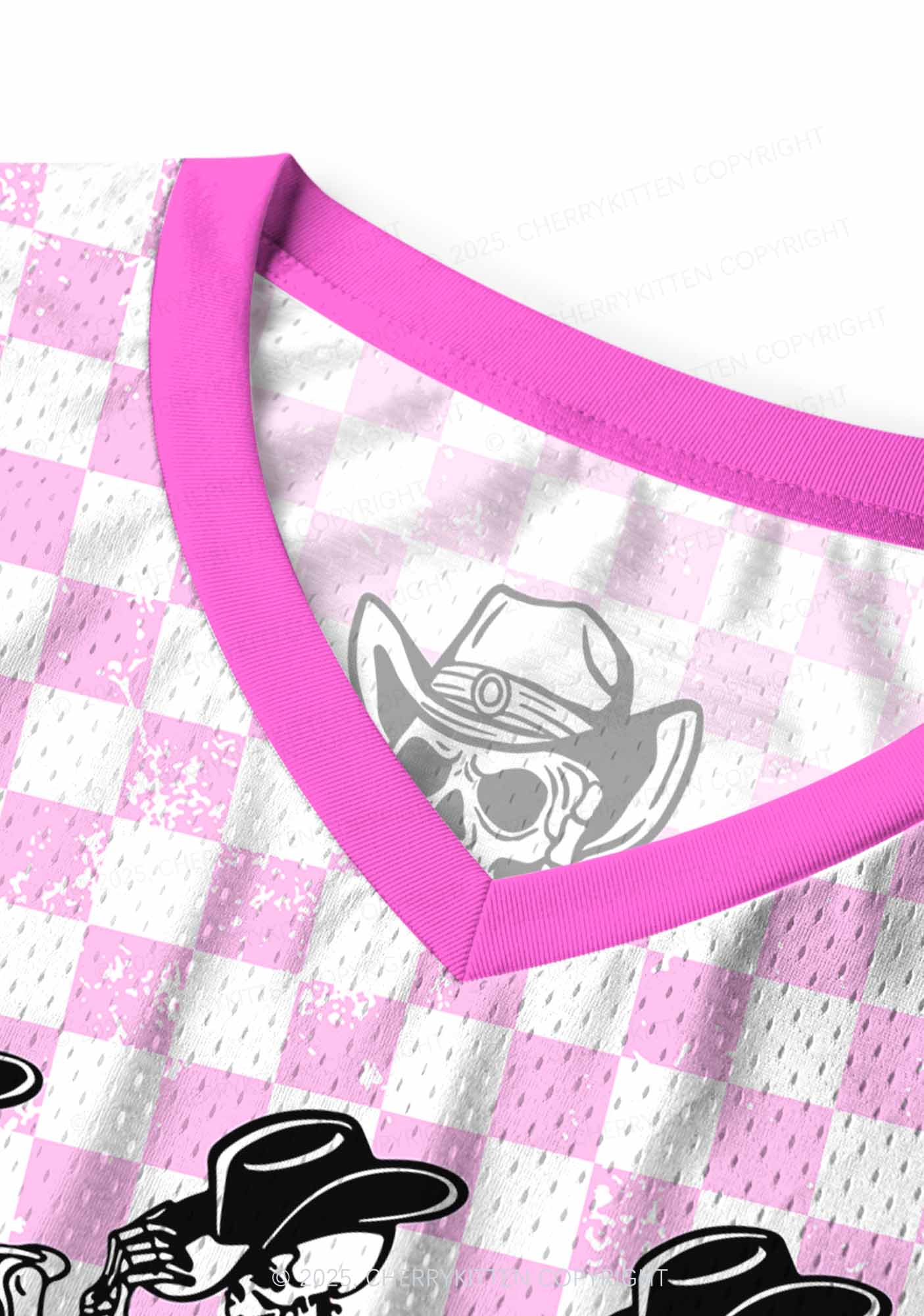 Custom Halloween Howdy Dancing Skeletons Y2K Sport Jersey Tank Cherrykitten - Image 5