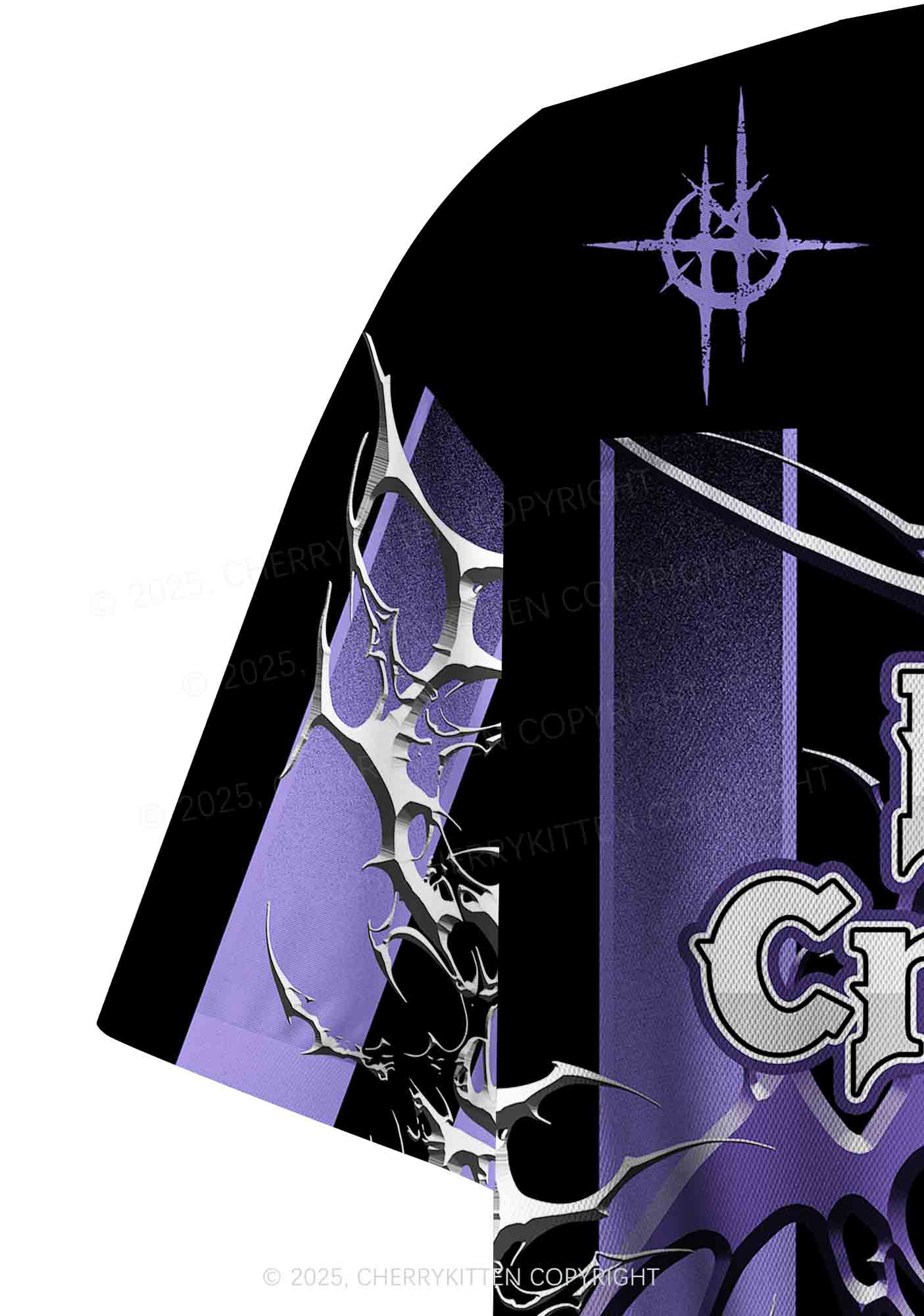 Custom Halloween Night Creature Y2K Crop Sport Jersey Shirts Cherrykitten - Image 6