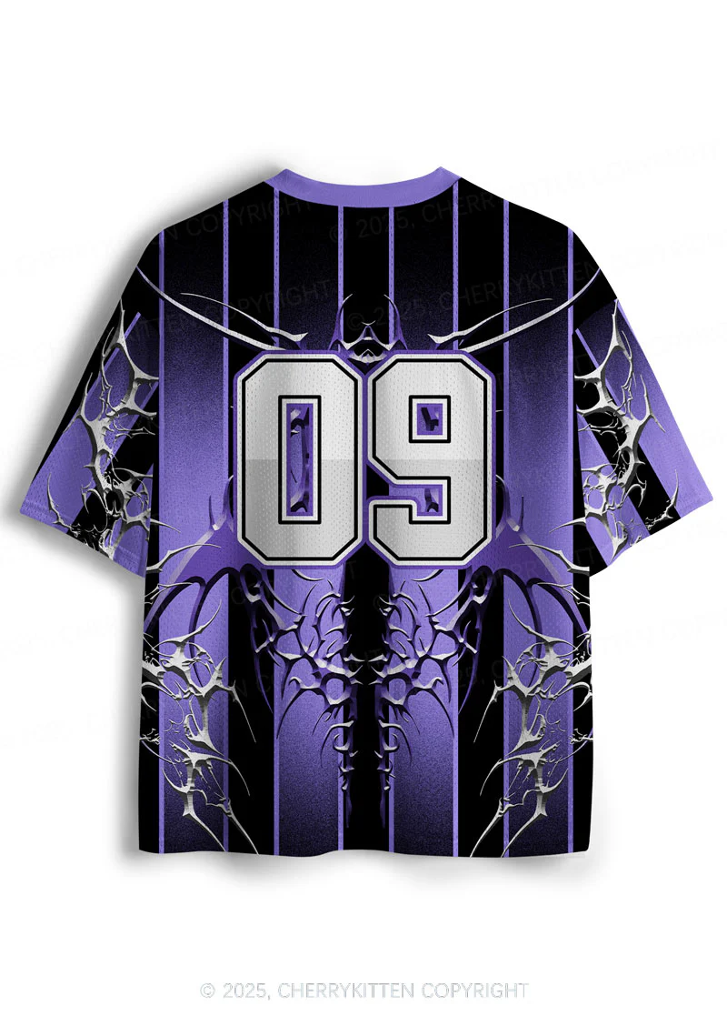 Custom Halloween Night Creature Y2K Sport Jersey Shirts Cherrykitten - Image 2
