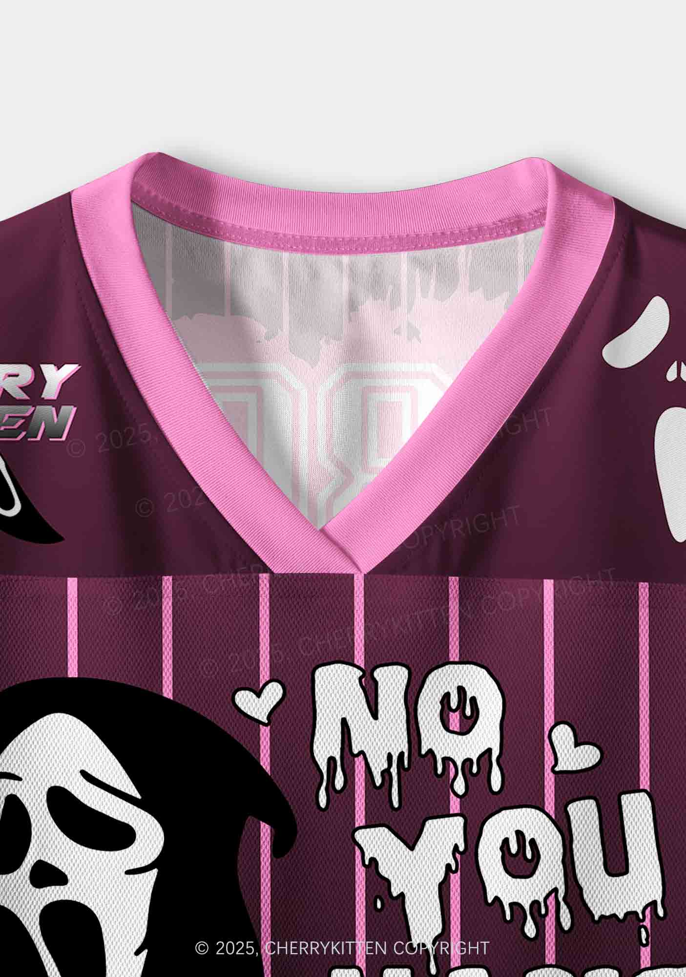 Custom Halloween No You Hang Up Y2K Crop Sport Jersey Shirts Cherrykitten - Image 3