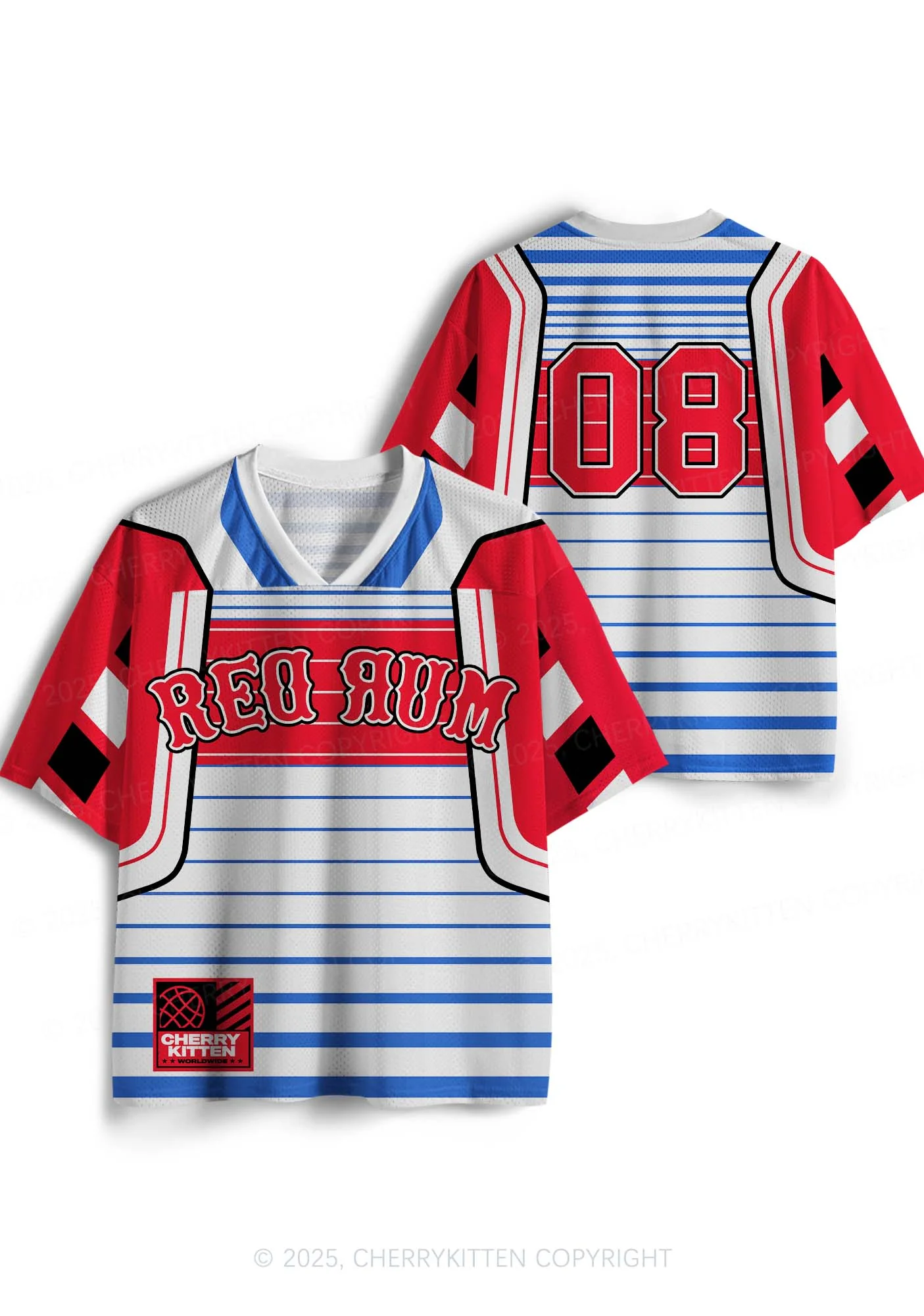 Custom Halloween Red Rum Y2K Sport Jersey Shirts Cherrykitten - Image 3