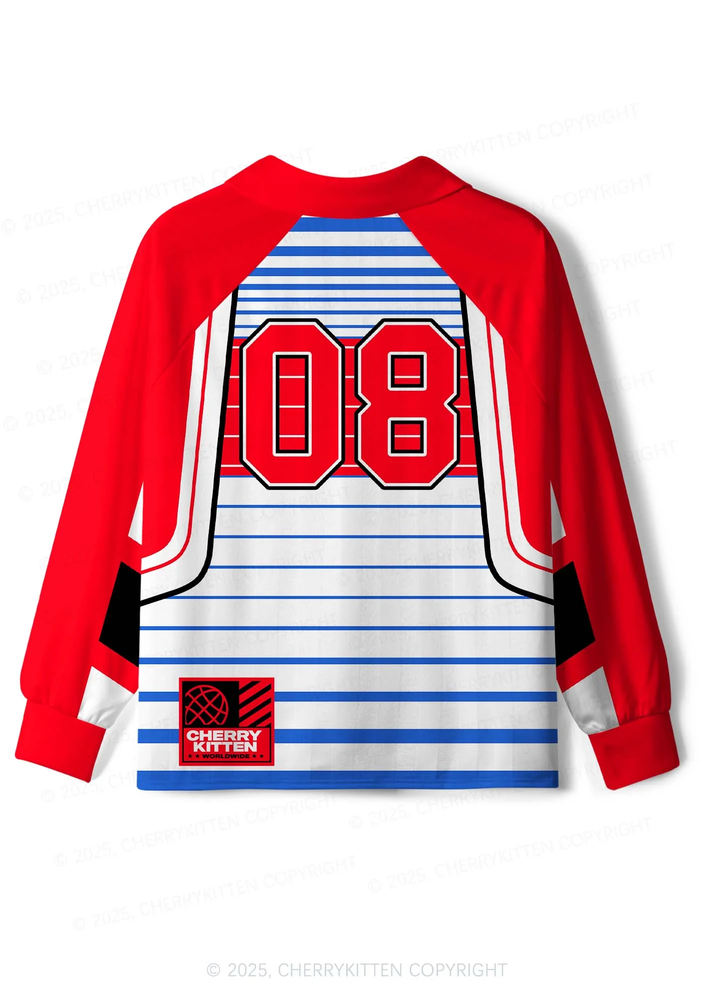 Custom Halloween Red Rum Y2K Sport Long Sleeve Jersey Shirts Cherrykitten - Image 2