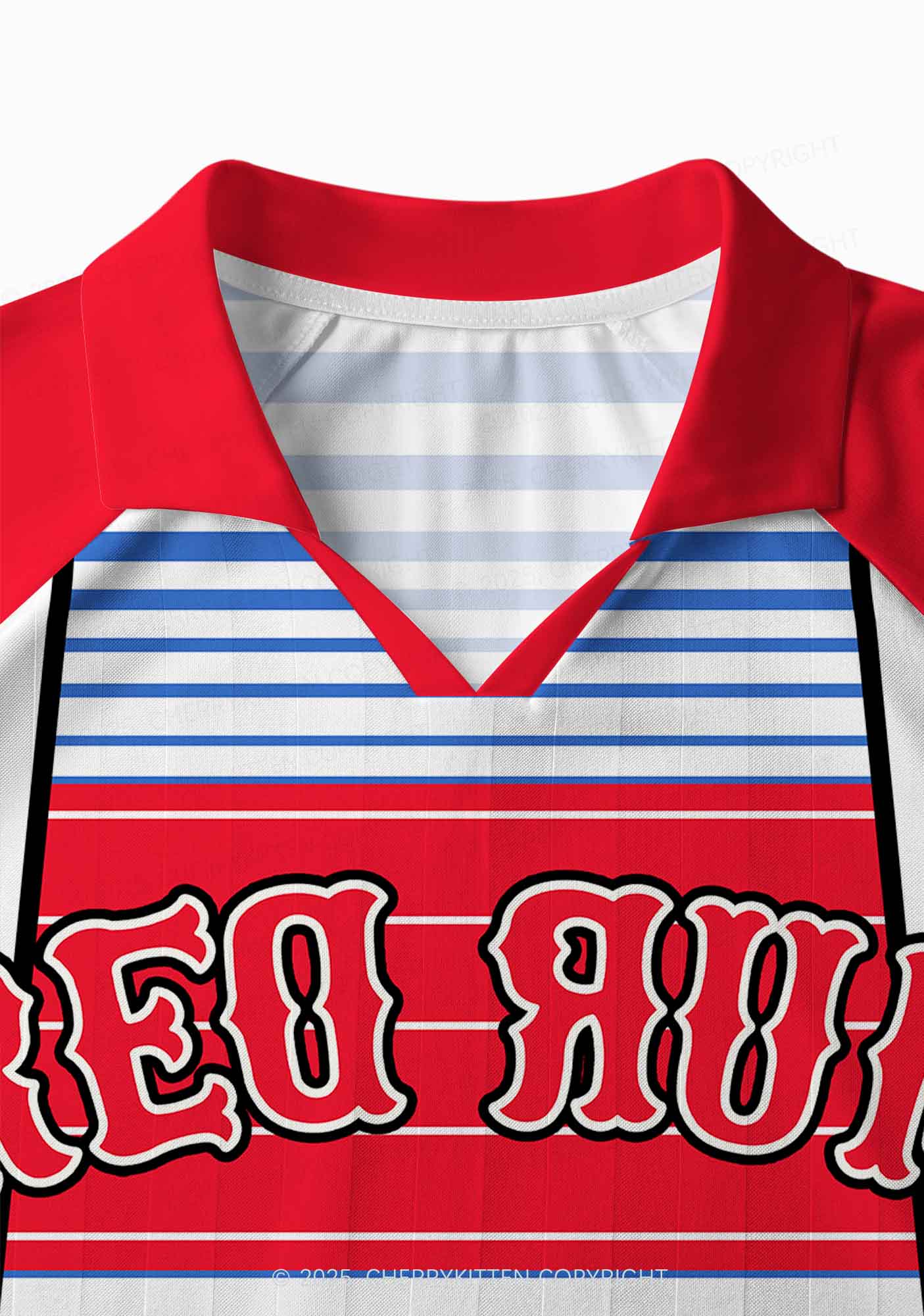 Custom Halloween Red Rum Y2K Sport Long Sleeve Jersey Shirts Cherrykitten - Image 3