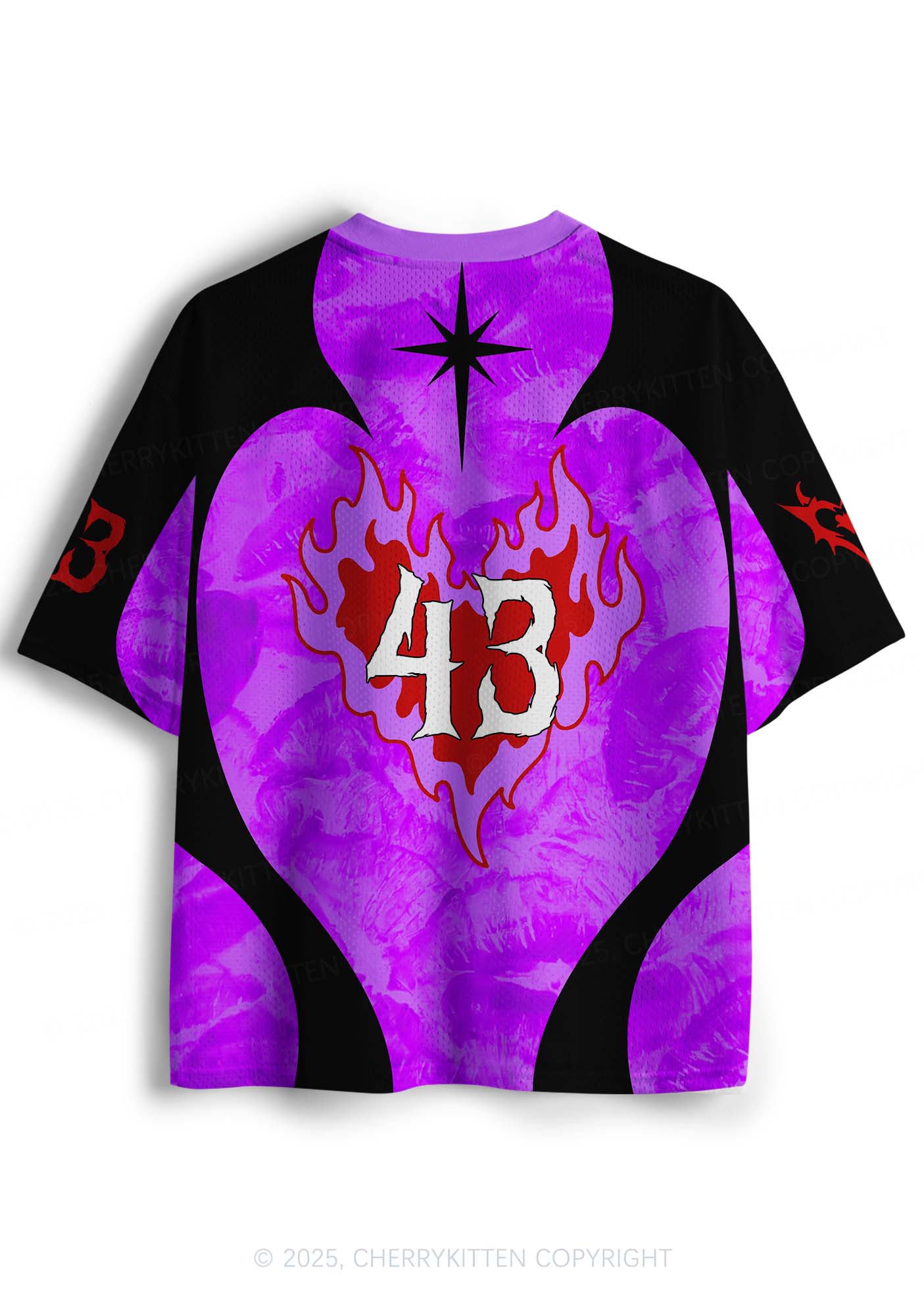 Custom Halloween Satan Loves You Y2K Sport Jersey Shirts Cherrykitten - Image 3