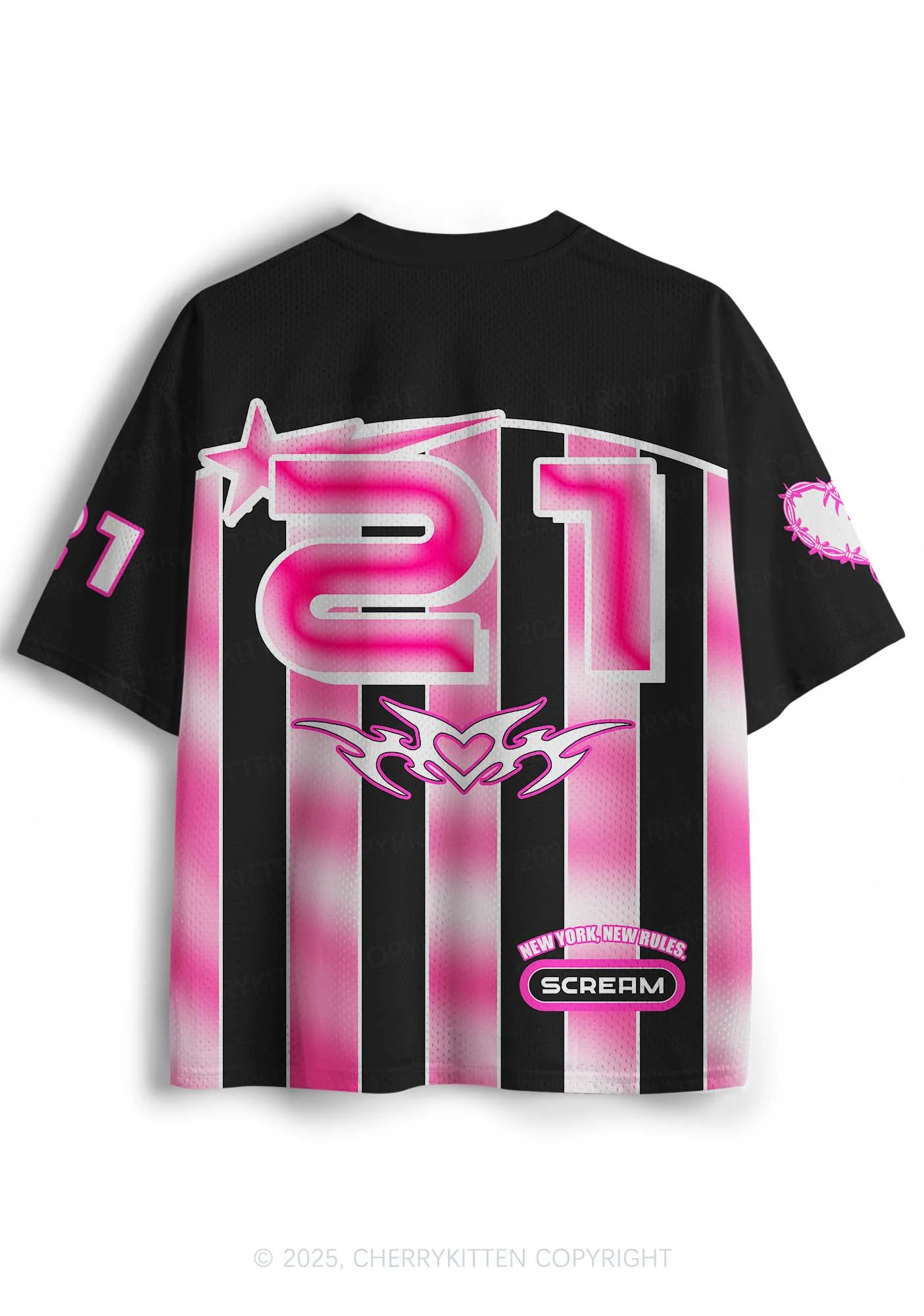 Custom Halloween Skeleton Heart Y2K Sport Jersey Shirts Cherrykitten - Image 3