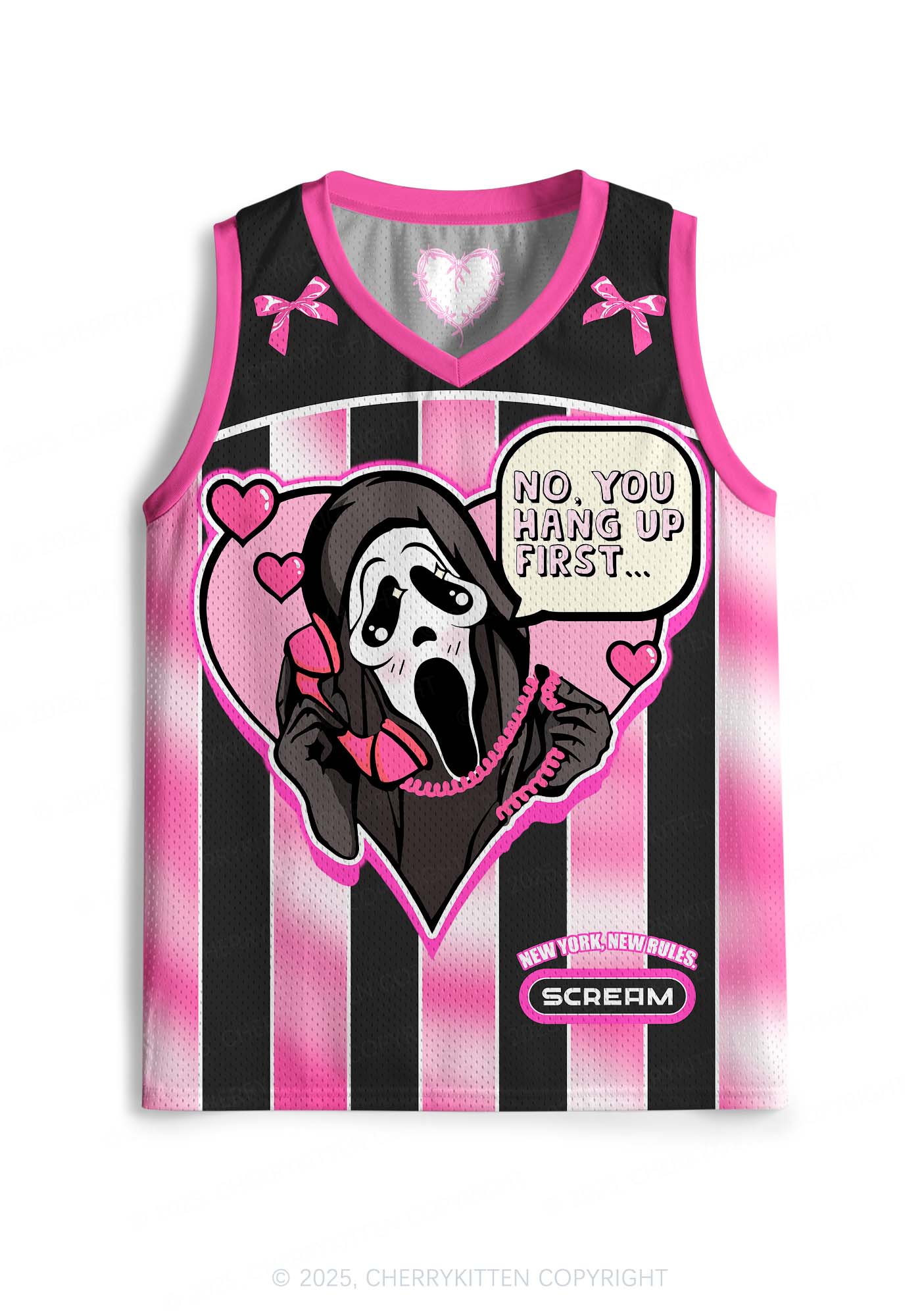 Custom Halloween Skeleton Heart Y2K Sport Jersey Tank Cherrykitten - Image 2
