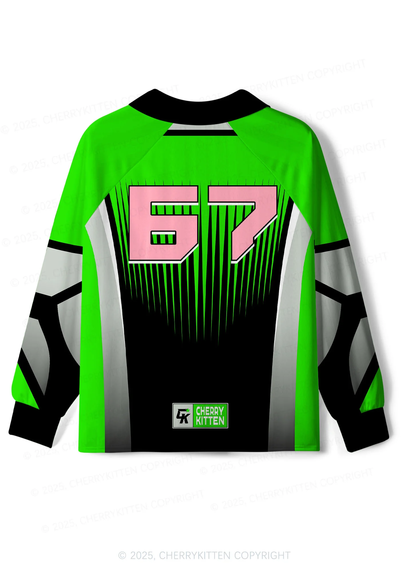 Custom Halloween Skulls Dead Inside Y2K Sport Long Sleeve Jersey Shirts Cherrykitten - Image 2