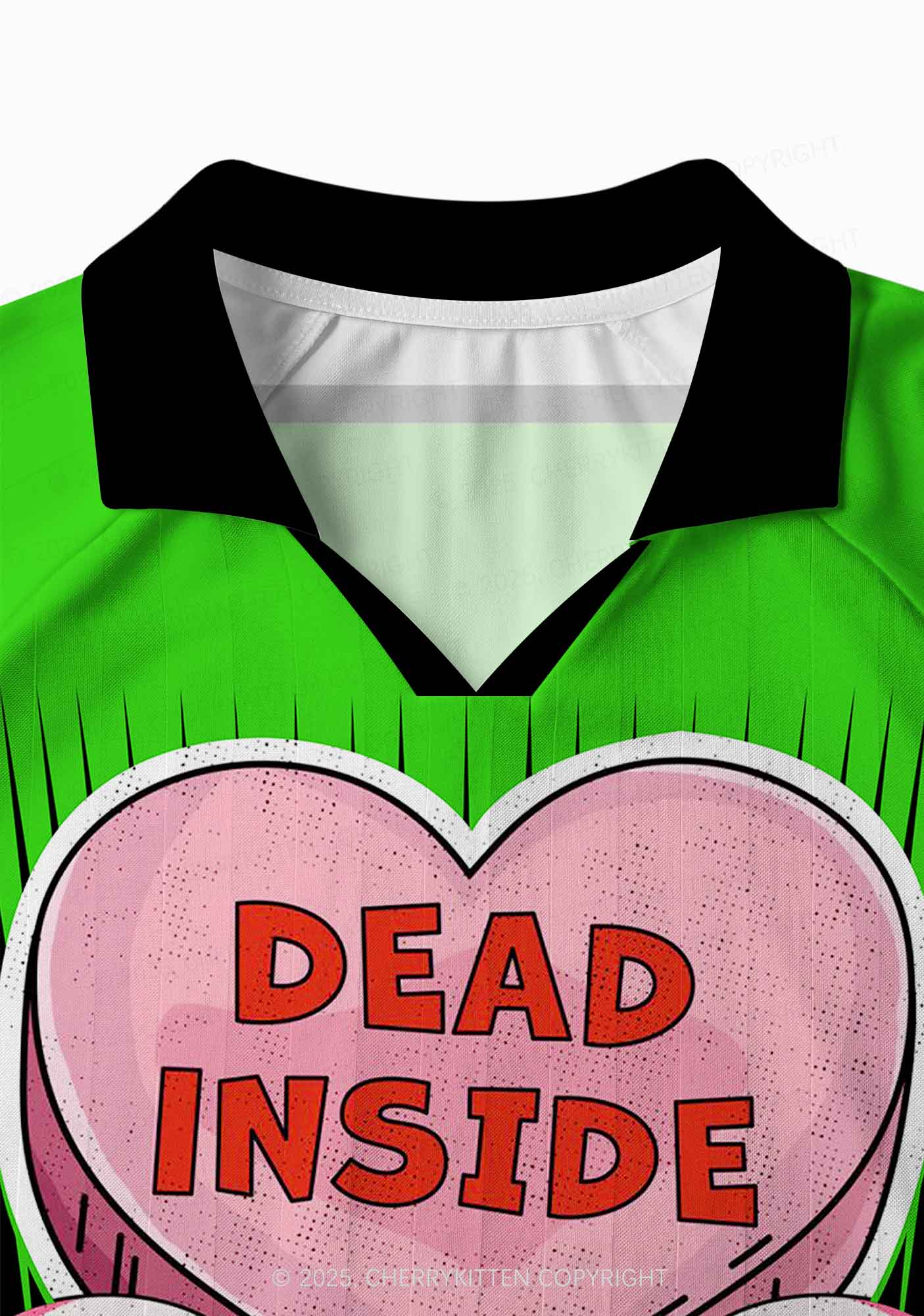 Custom Halloween Skulls Dead Inside Y2K Sport Long Sleeve Jersey Shirts Cherrykitten - Image 3