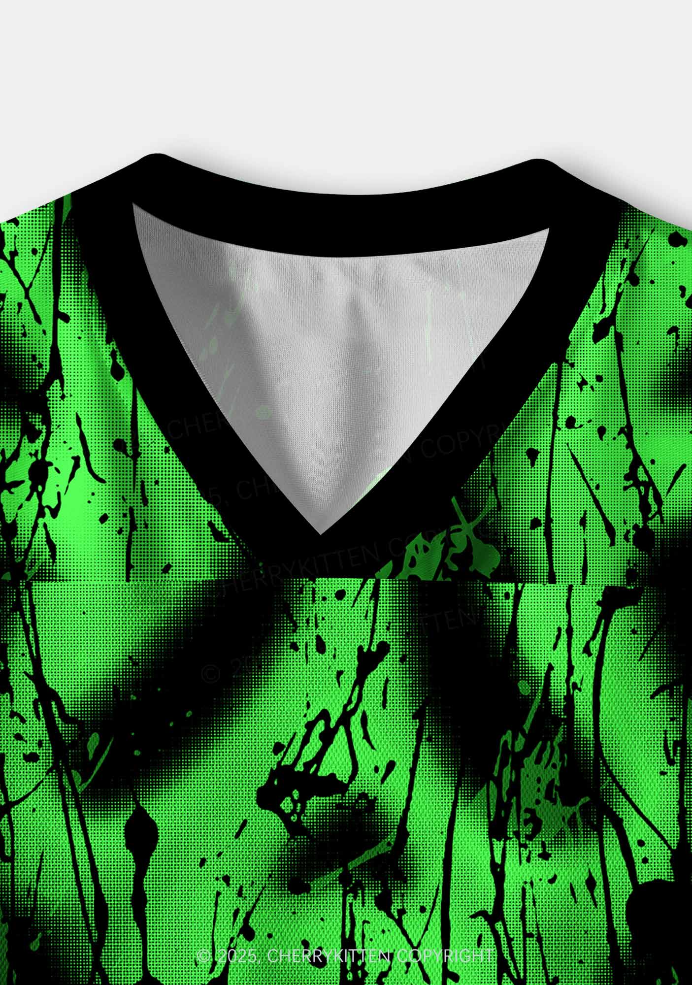 Custom Halloween Stab Ghost Y2K Crop Sport Jersey Shirts Cherrykitten - Image 4
