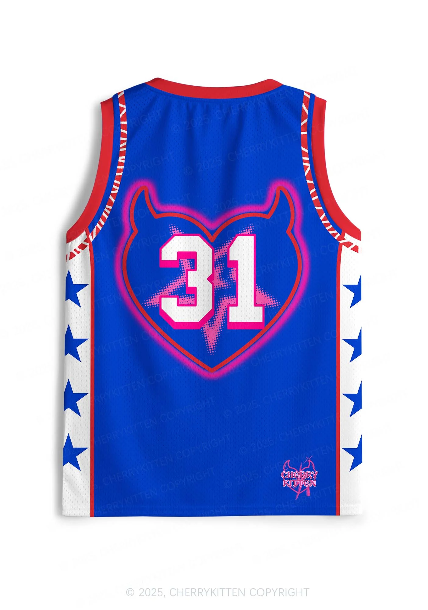 Custom Halloween Wednesday Wear Pink Horror Y2K Sport Jersey Tank Cherrykitten - Image 2