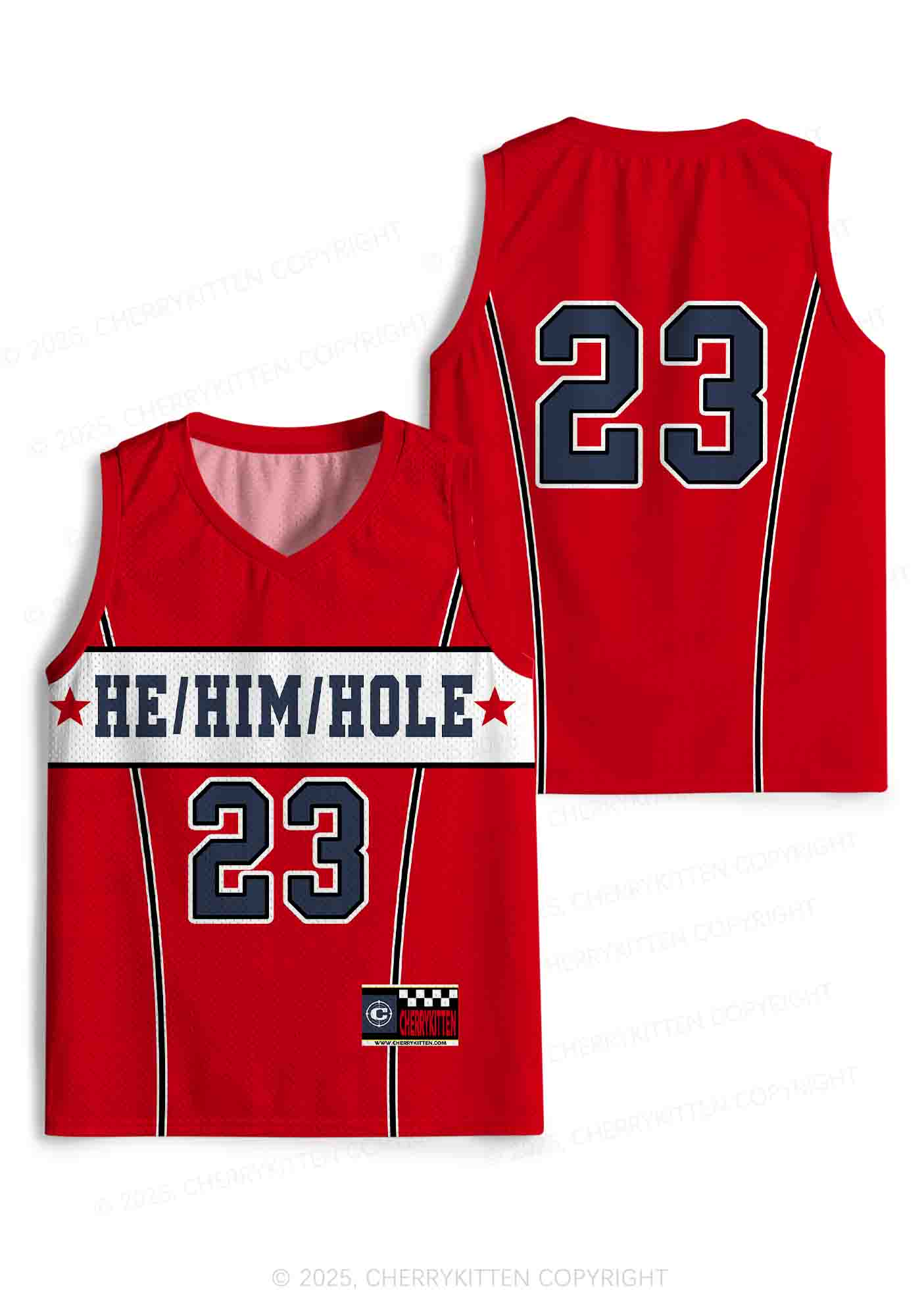 Custom He Him Hole Pride Y2K Sport Jersey Tank Cherrykitten - Image 3