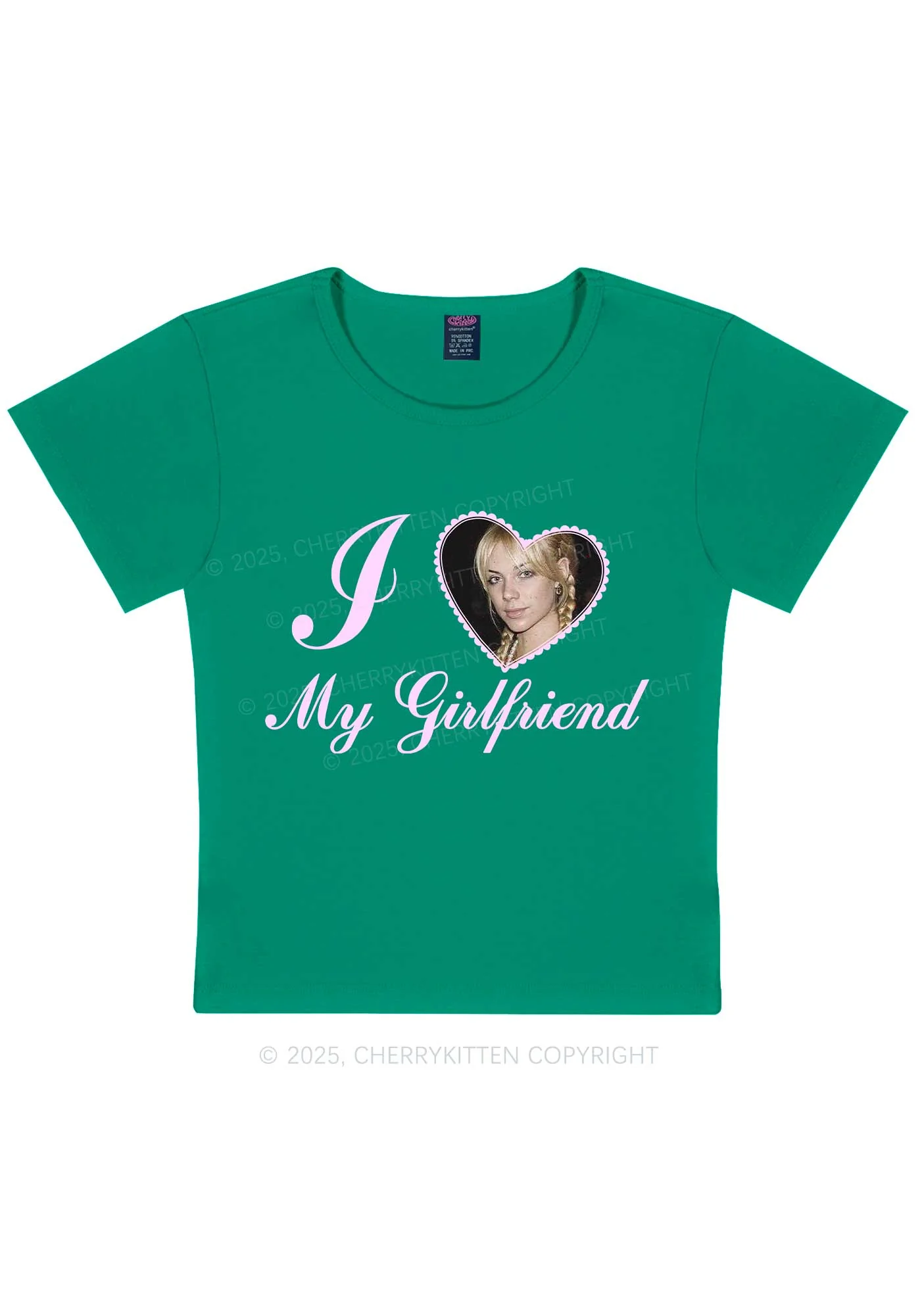Custom Heart My BF GF Y2K Baby Tee Cherrykitten - Image 10