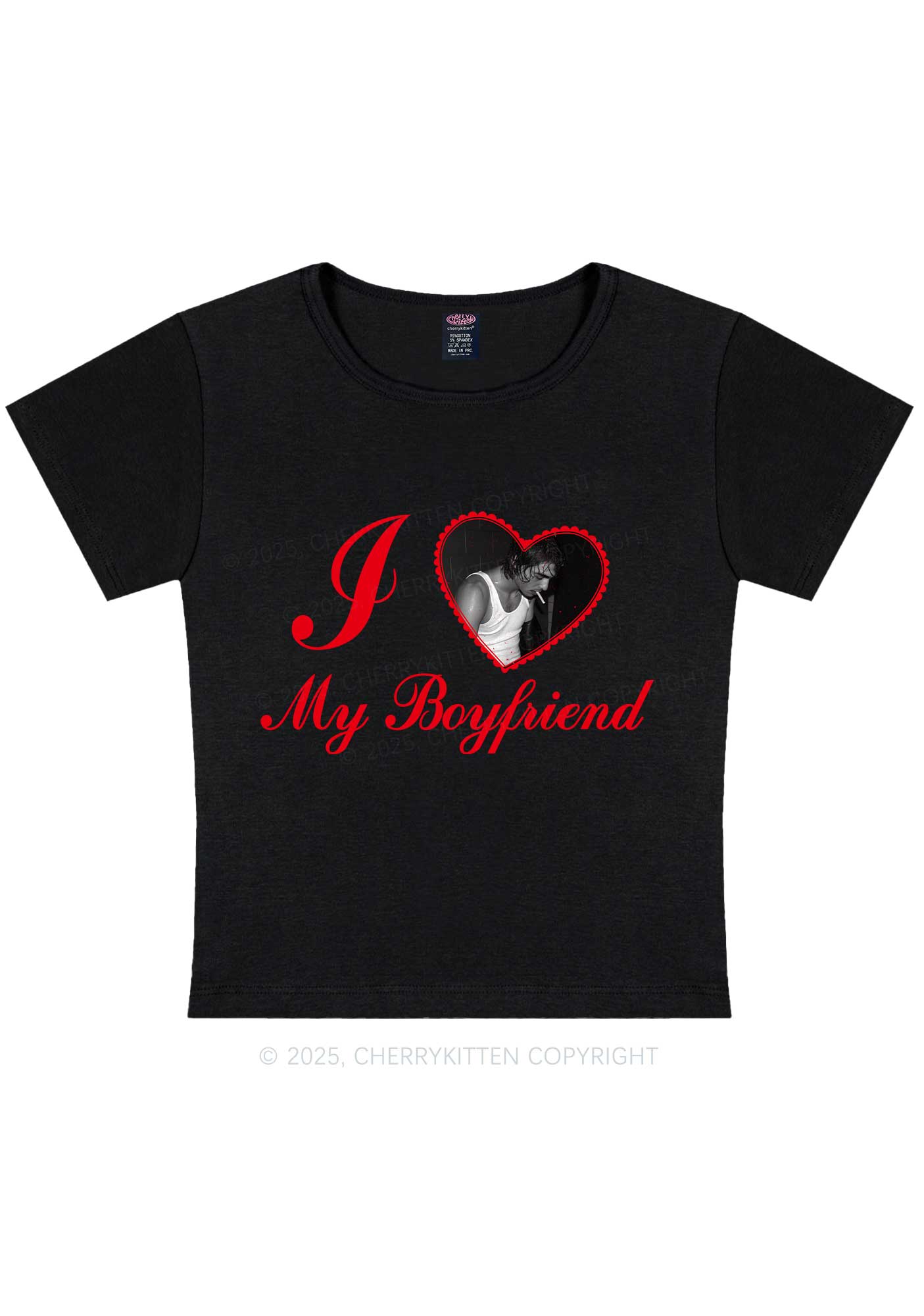 Custom Heart My BF GF Y2K Baby Tee Cherrykitten - Image 3