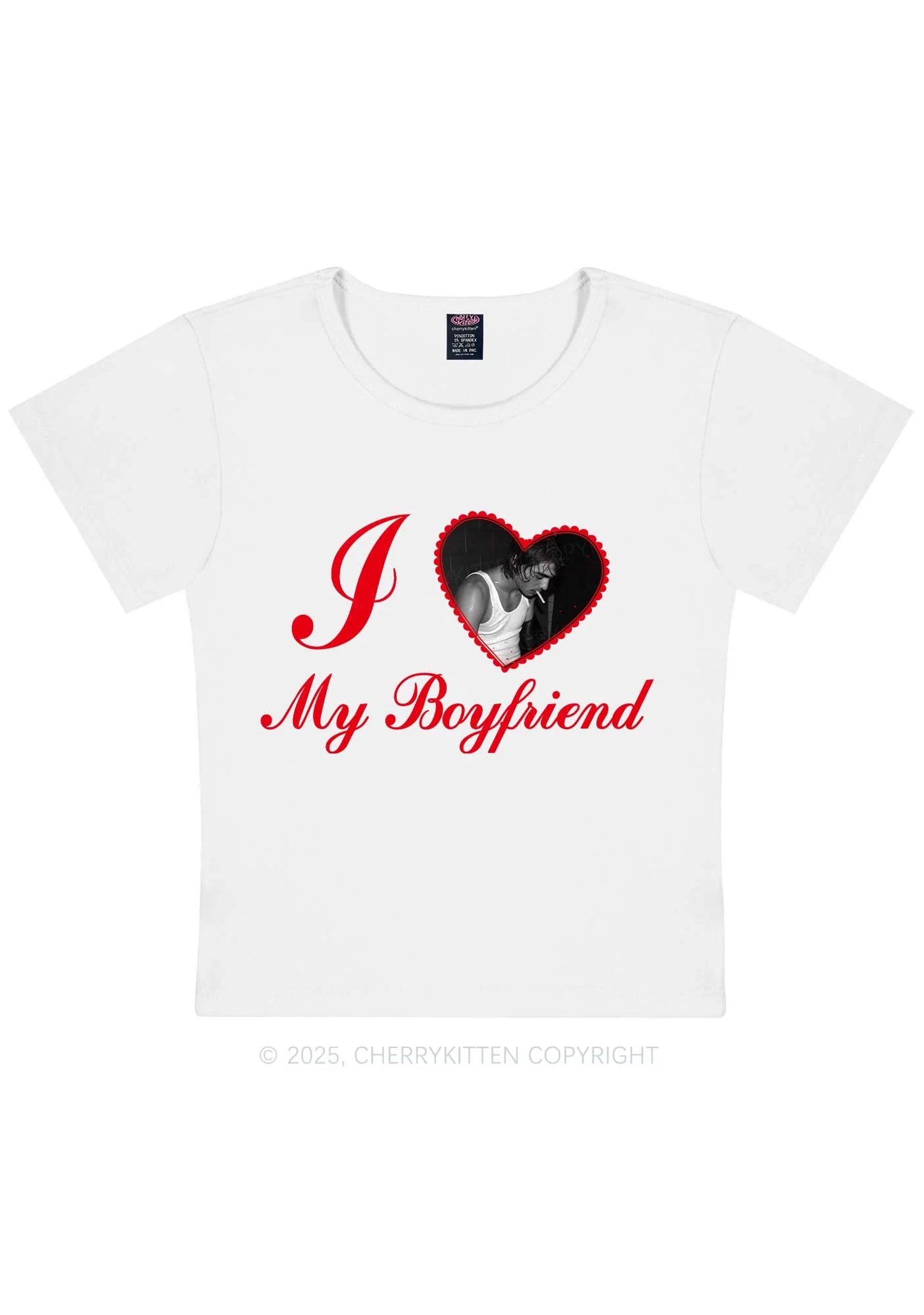 Custom Heart My BF GF Y2K Baby Tee Cherrykitten - Image 4
