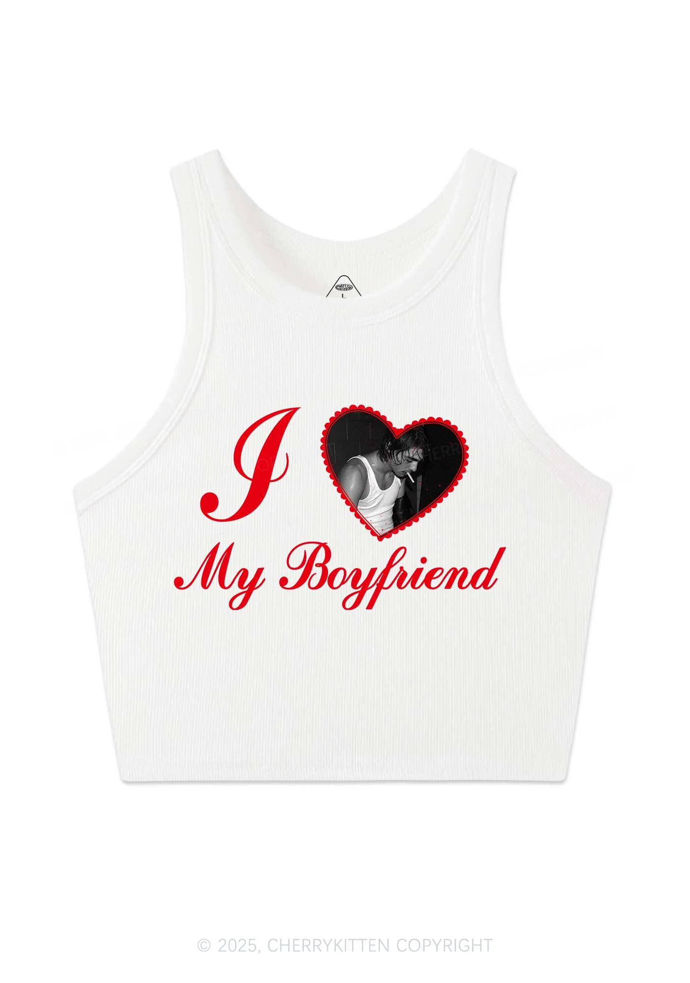 Custom Heart My BF GF Y2K Crop Tank Top Cherrykitten - Image 4