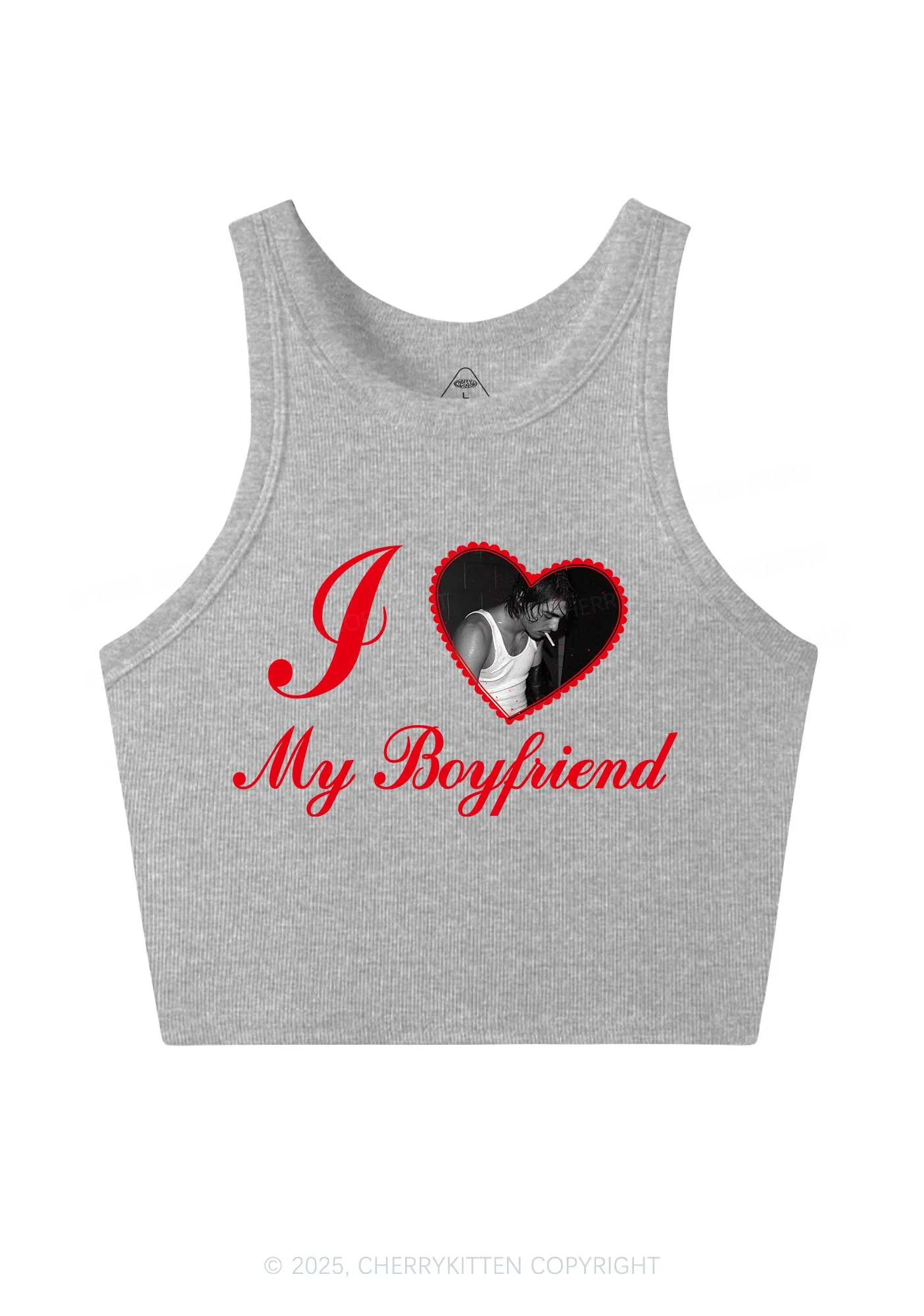 Custom Heart My BF GF Y2K Crop Tank Top Cherrykitten - Image 5
