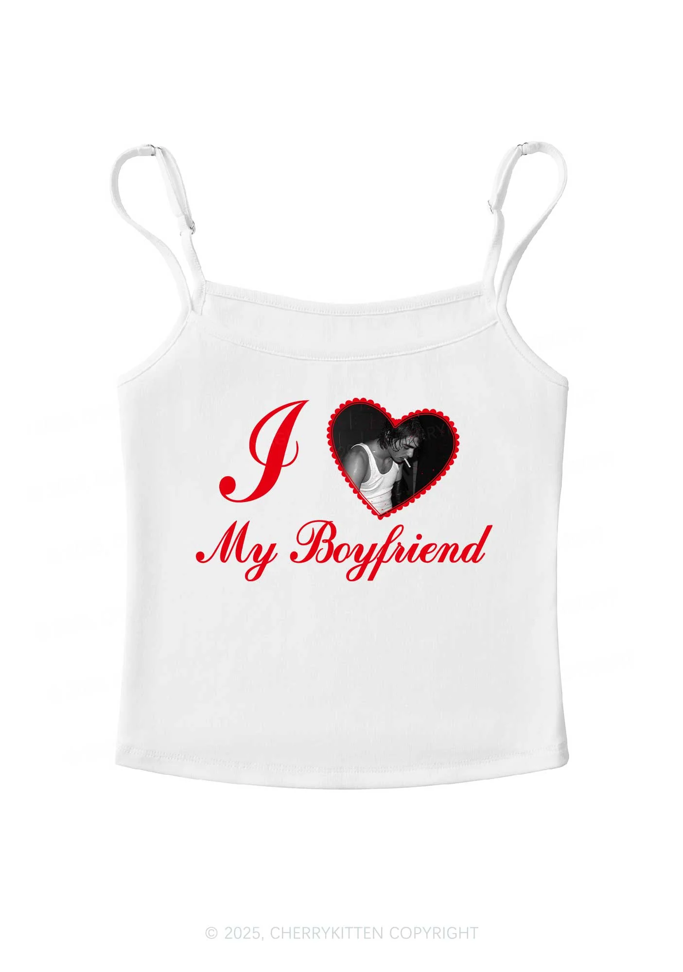 Custom Heart My BF GF Y2K Spaghetti Strap Cami Cherrykitten - Image 4