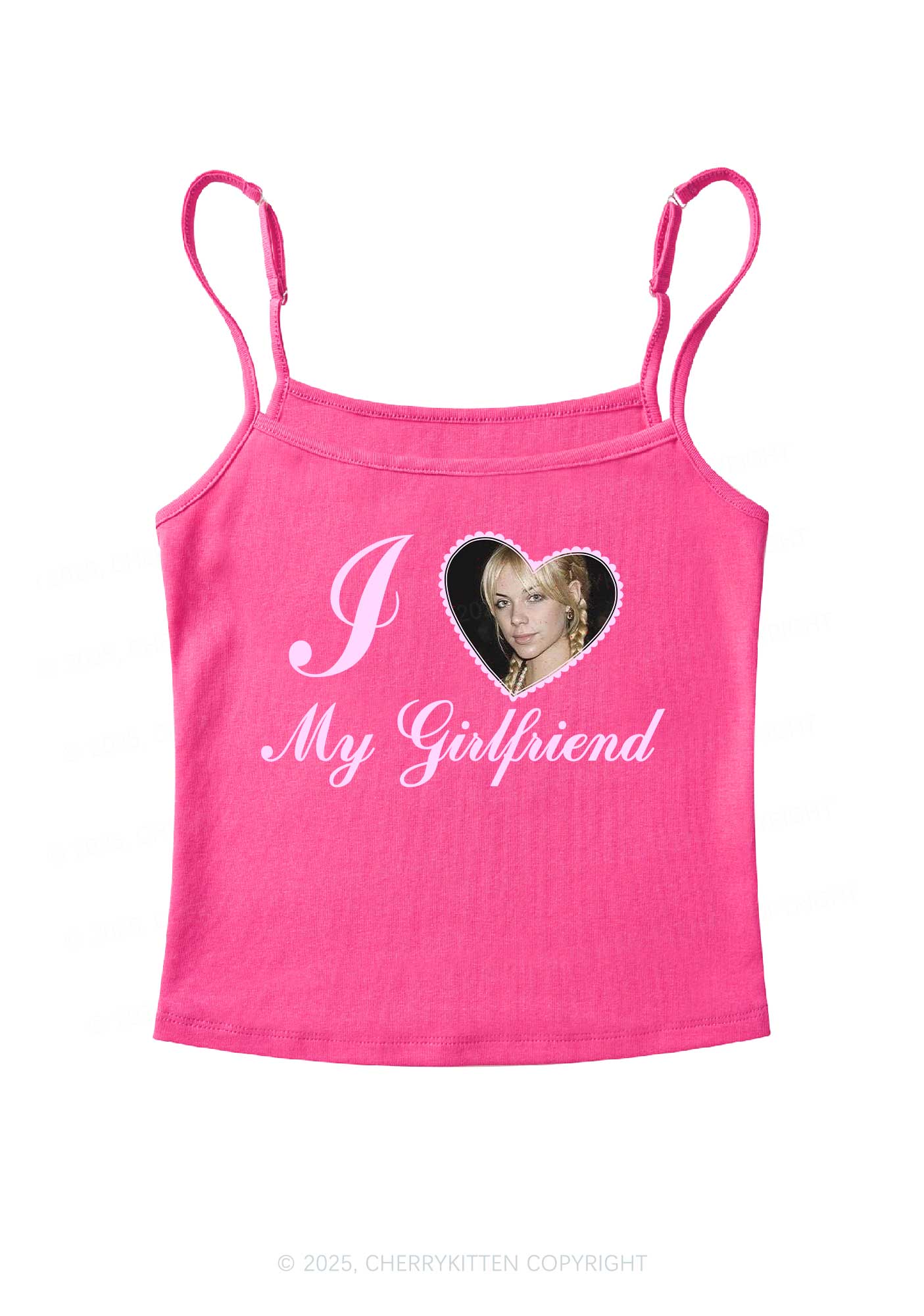 Custom Heart My BF GF Y2K Spaghetti Strap Cami Cherrykitten - Image 5