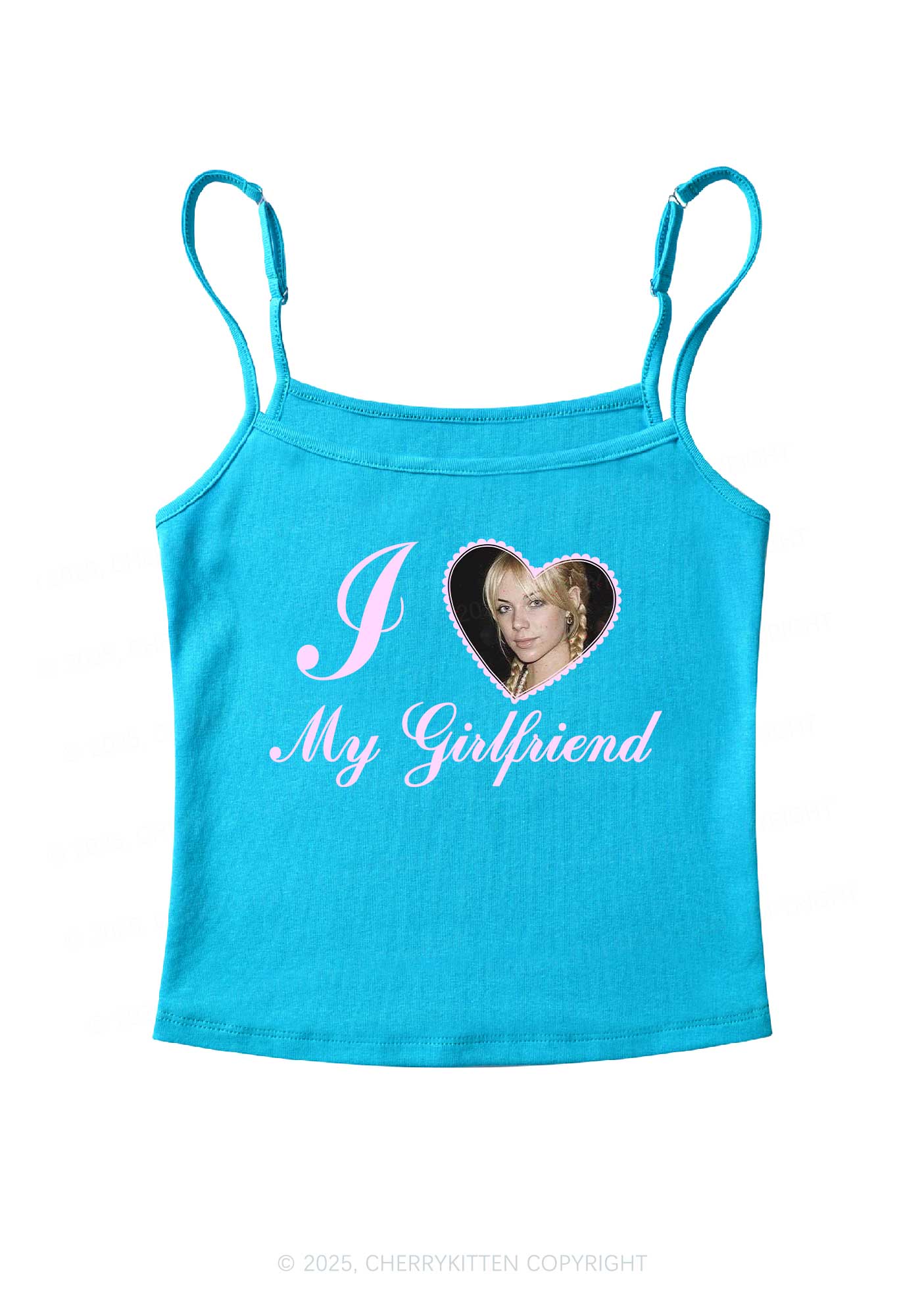 Custom Heart My BF GF Y2K Spaghetti Strap Cami Cherrykitten - Image 6