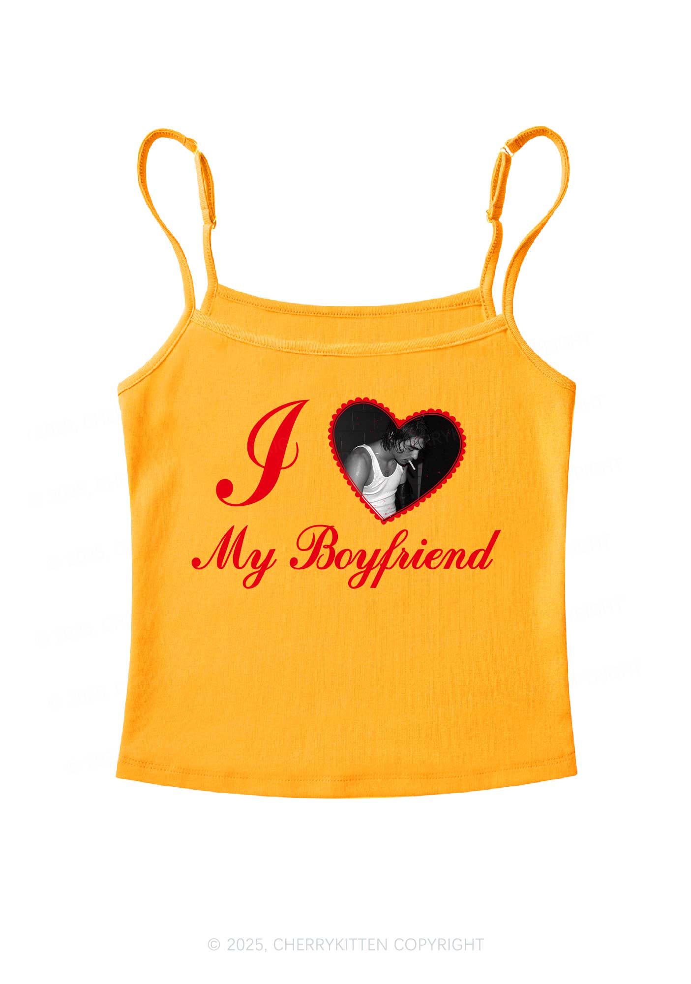 Custom Heart My BF GF Y2K Spaghetti Strap Cami Cherrykitten - Image 7