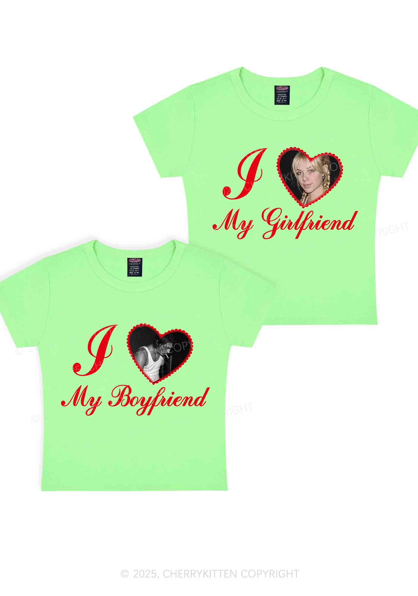 Custom Heart My BF GF Y2K Valentine's Day Baby Tee Cherrykitten - Image 13