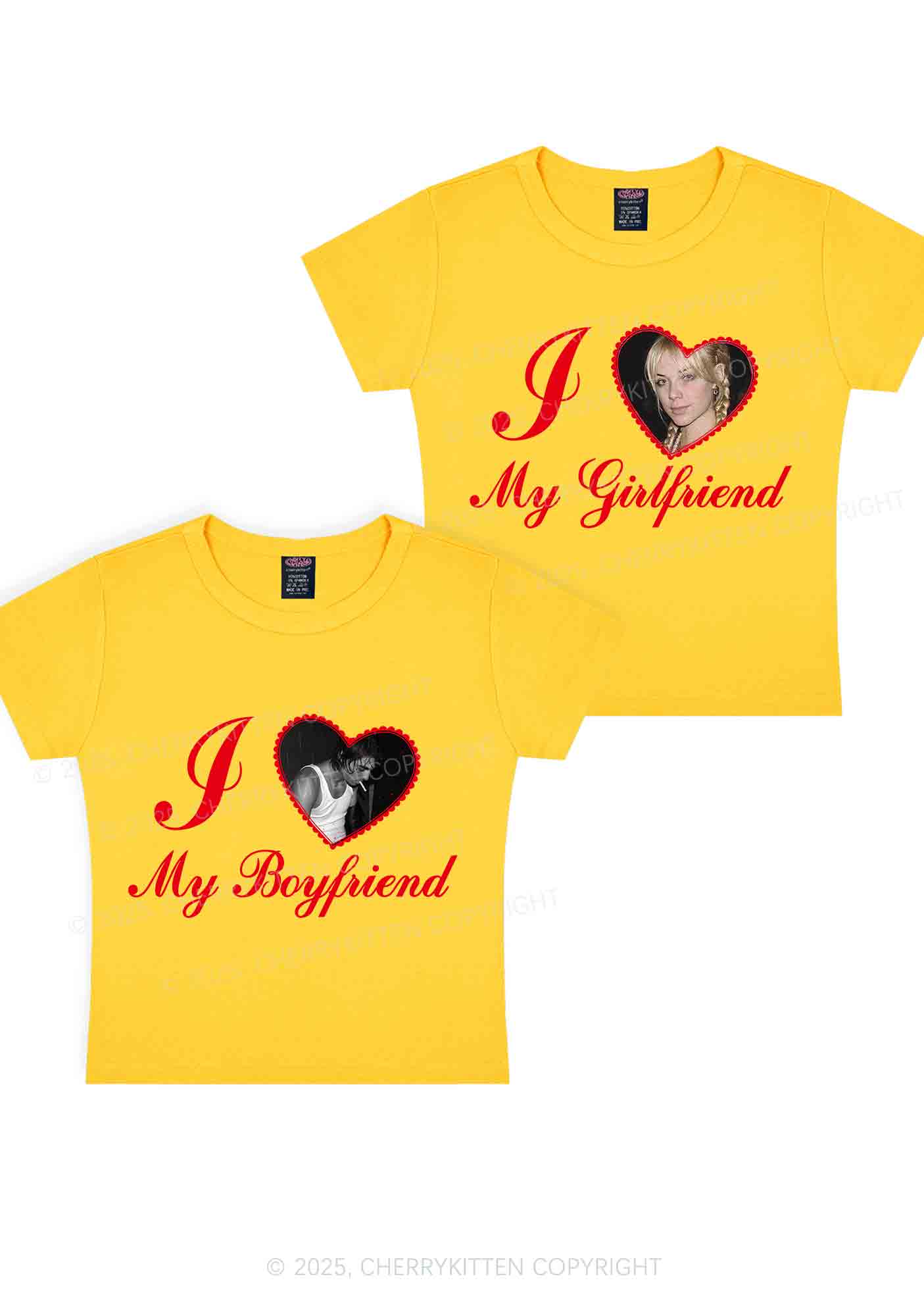 Custom Heart My BF GF Y2K Valentine's Day Baby Tee Cherrykitten - Image 4