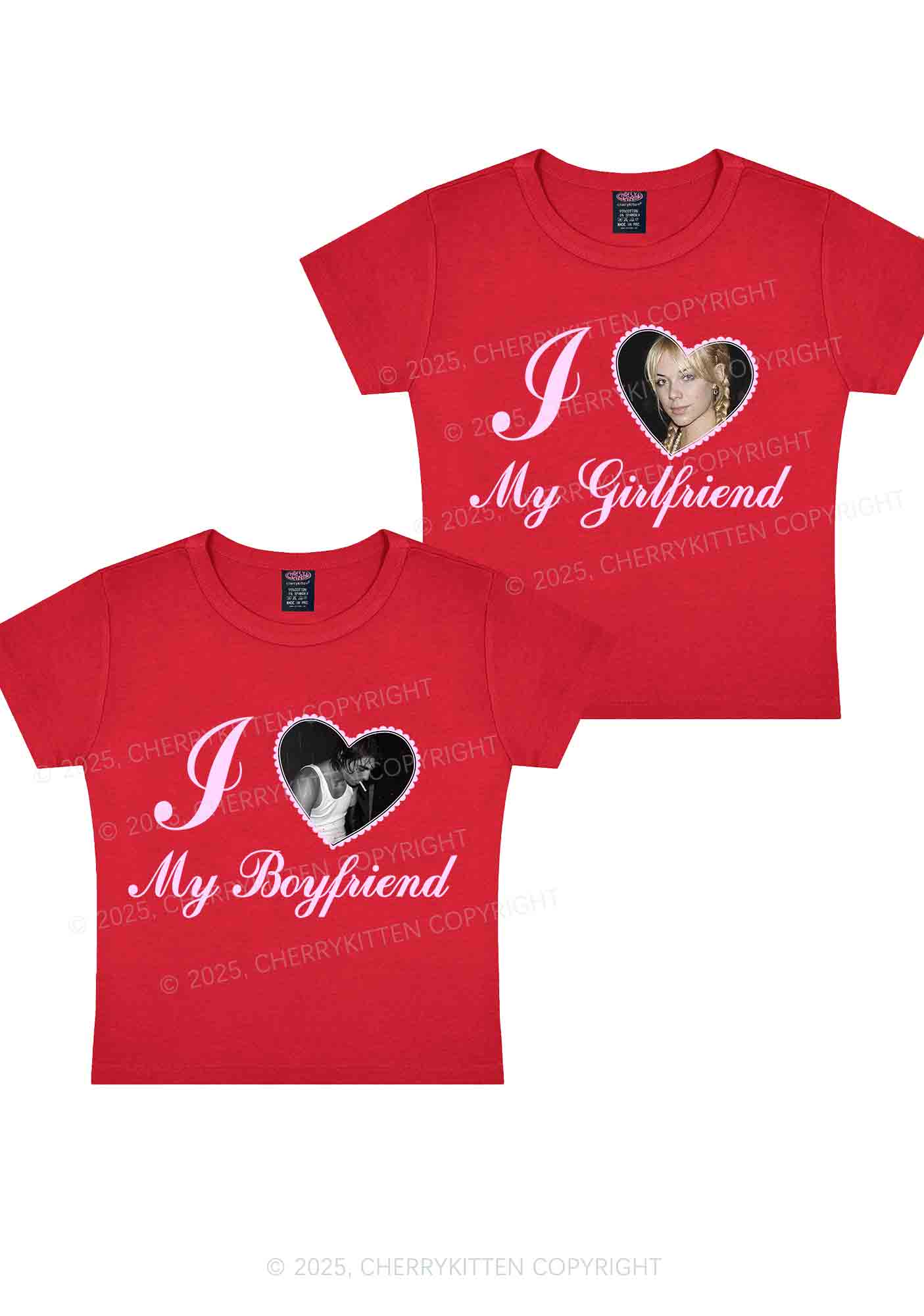 Custom Heart My BF GF Y2K Valentine's Day Baby Tee Cherrykitten - Image 6