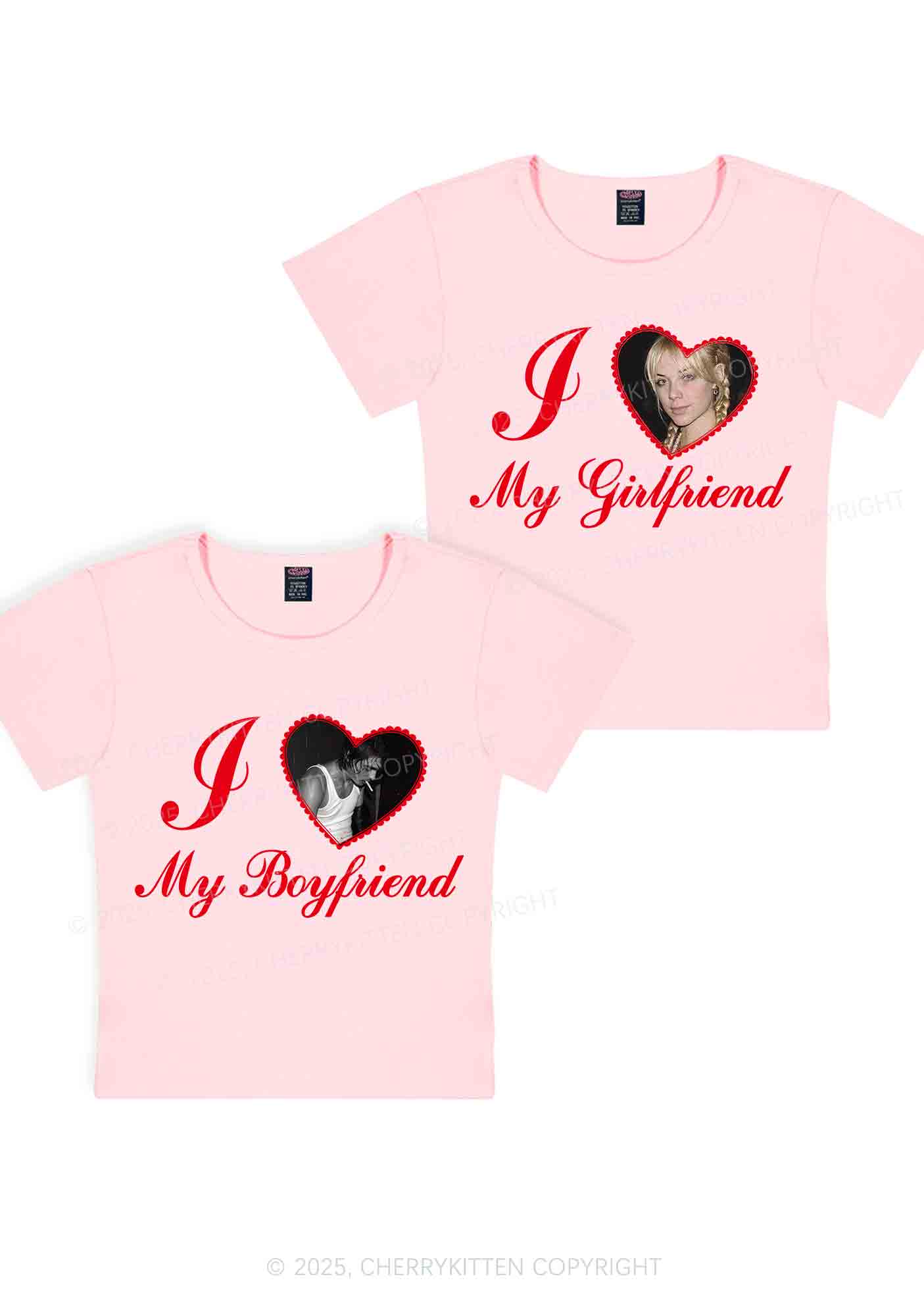 Custom Heart My BF GF Y2K Valentine's Day Baby Tee Cherrykitten - Image 7