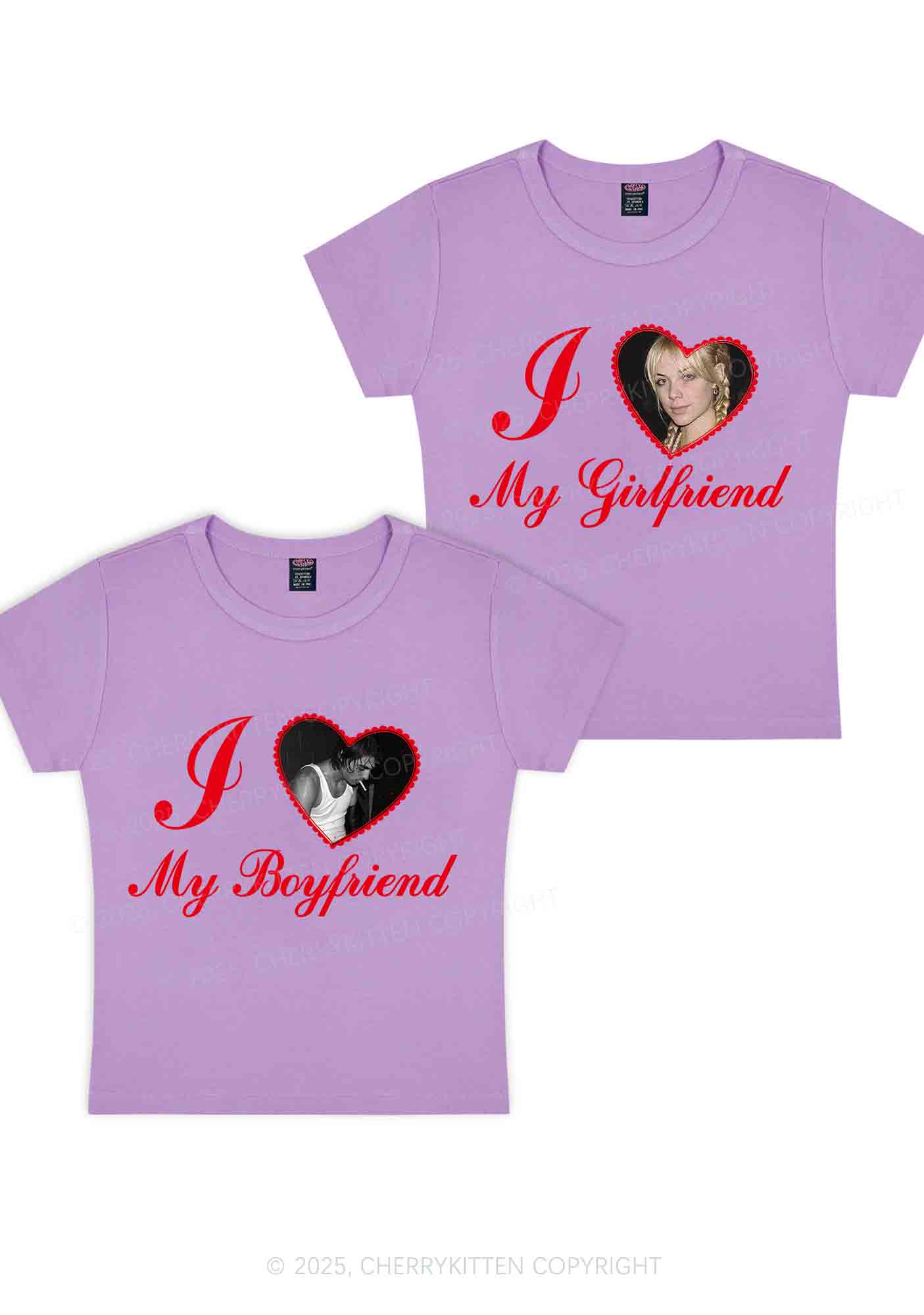 Custom Heart My BF GF Y2K Valentine's Day Baby Tee Cherrykitten - Image 9