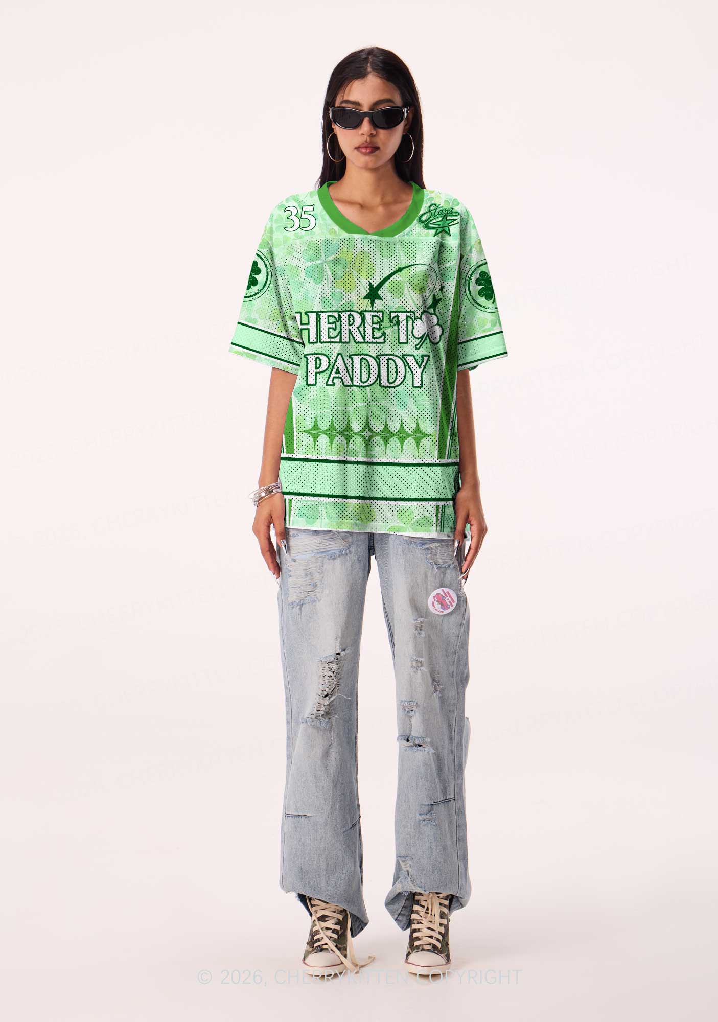 Custom Here To Paddy St Patricks Y2K Sport Jersey Shirts Cherrykitten - Image 2