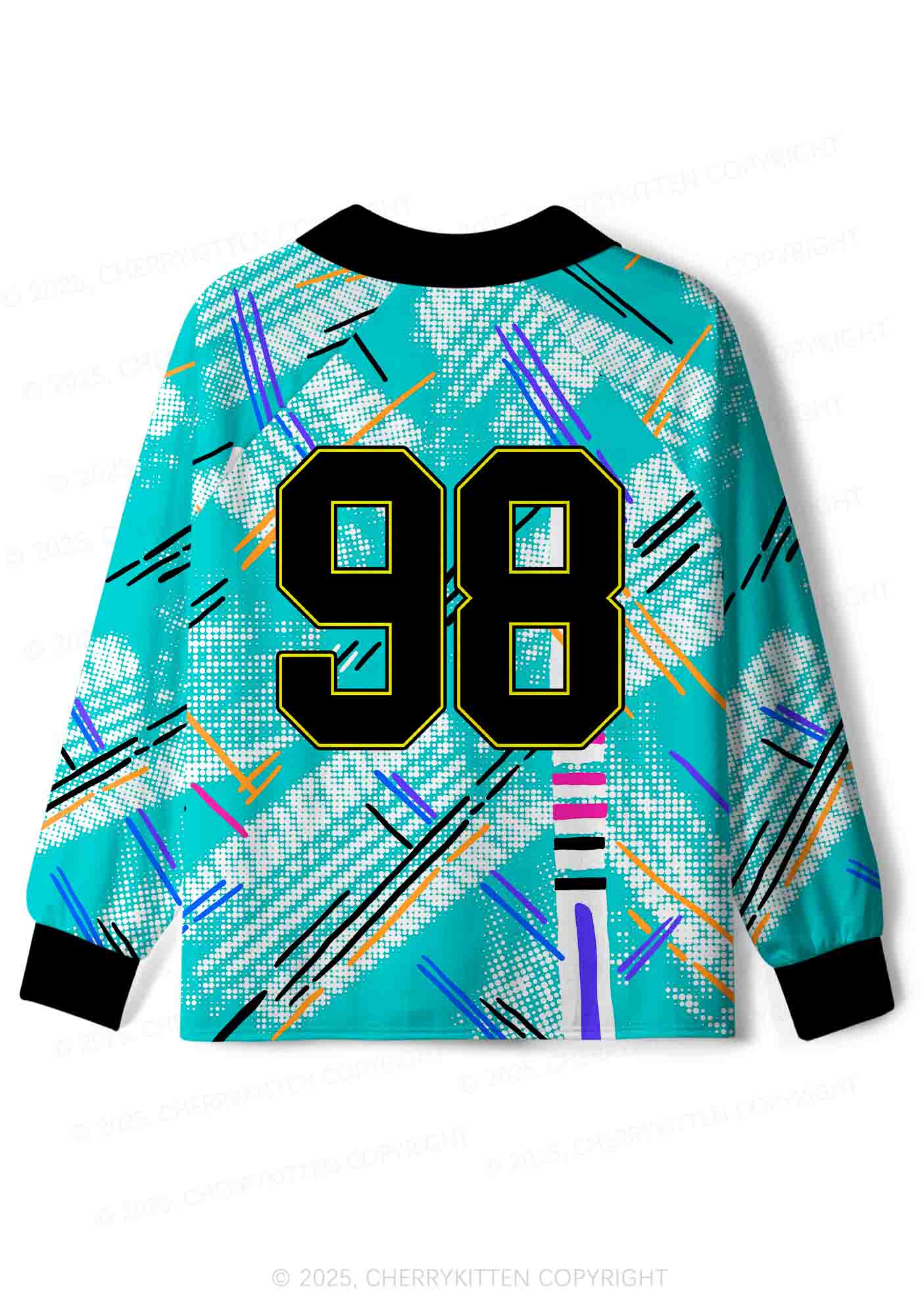 Custom Hit Him With Your Car Y2K Sport Long Sleeve Jersey Shirts Cherrykitten - Image 2