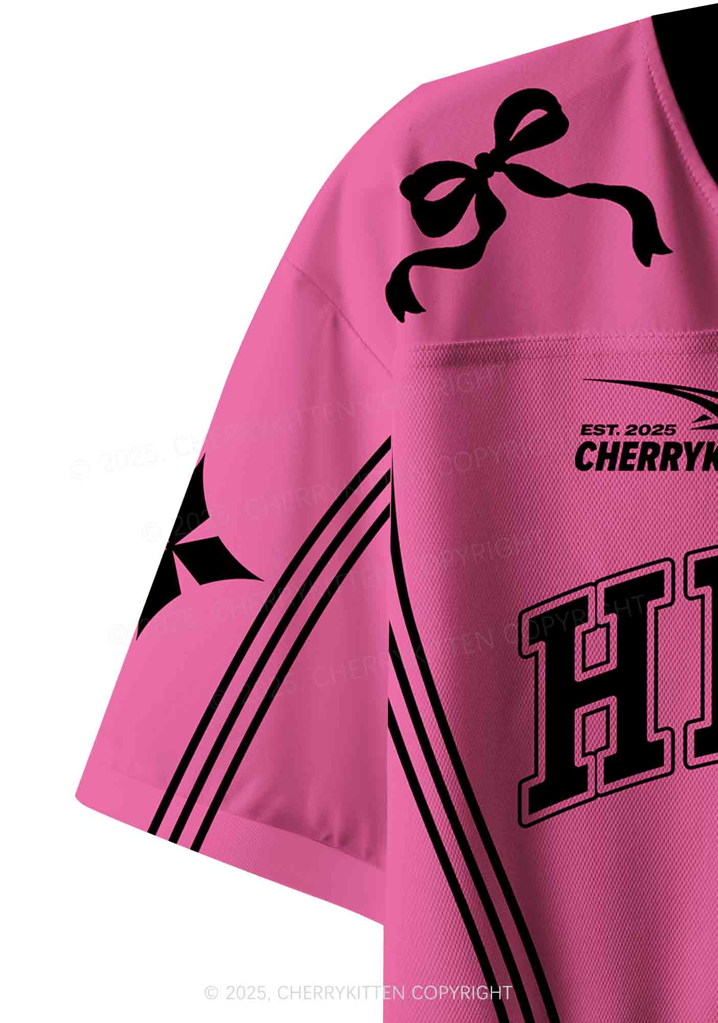 Custom Hit Me White Bunny Y2K Crop Sport Jersey Shirts Cherrykitten - Image 6